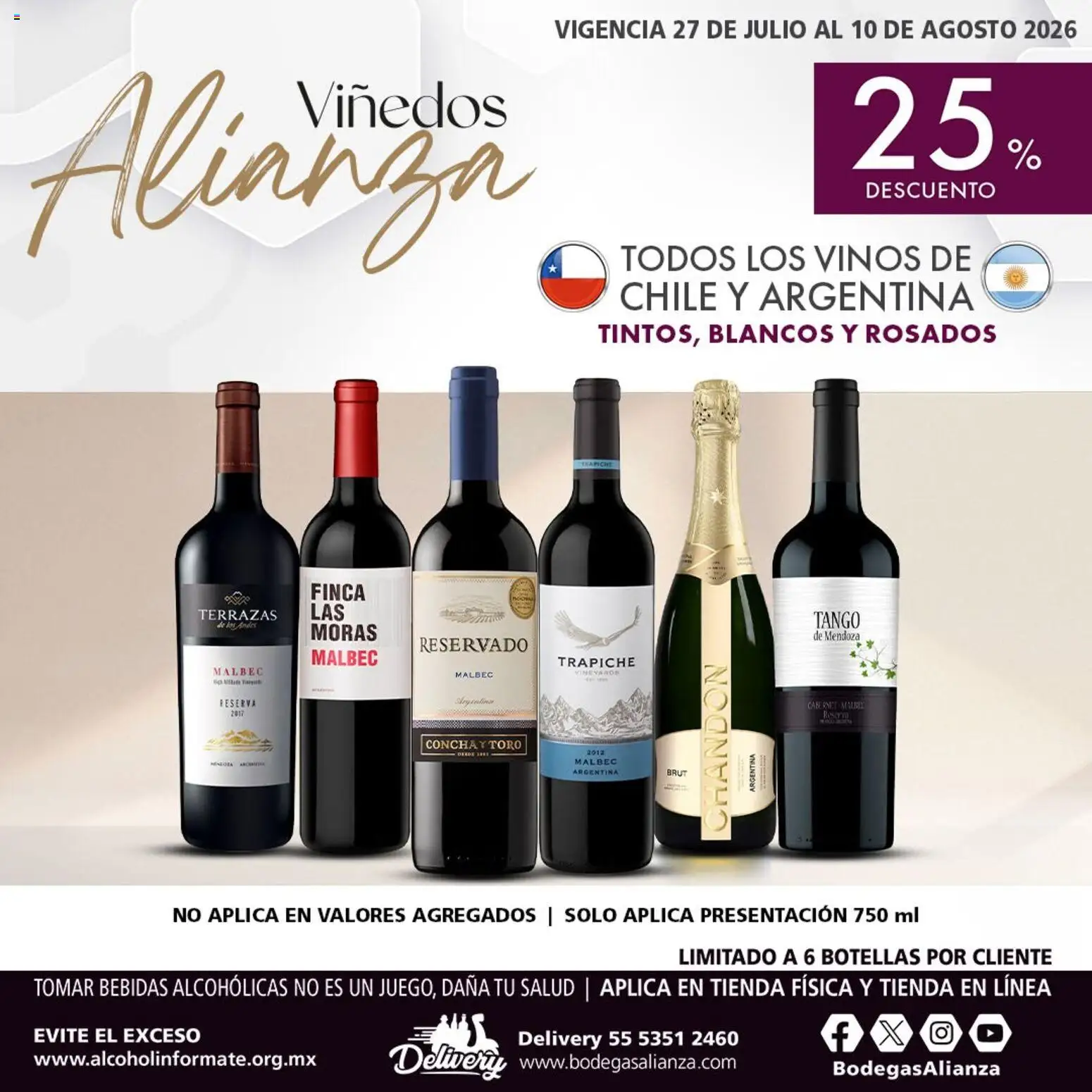 Vista previa las ofertas de la tienda Bodegas Alianza - Bodegas Alianza catálogo Viñedos Alianza desde el 27/07/2026 