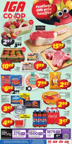 Un aperçu du dépliant IGA weekly flyer / circulaire du magasin IGA est valide à partir 18 juin 2026