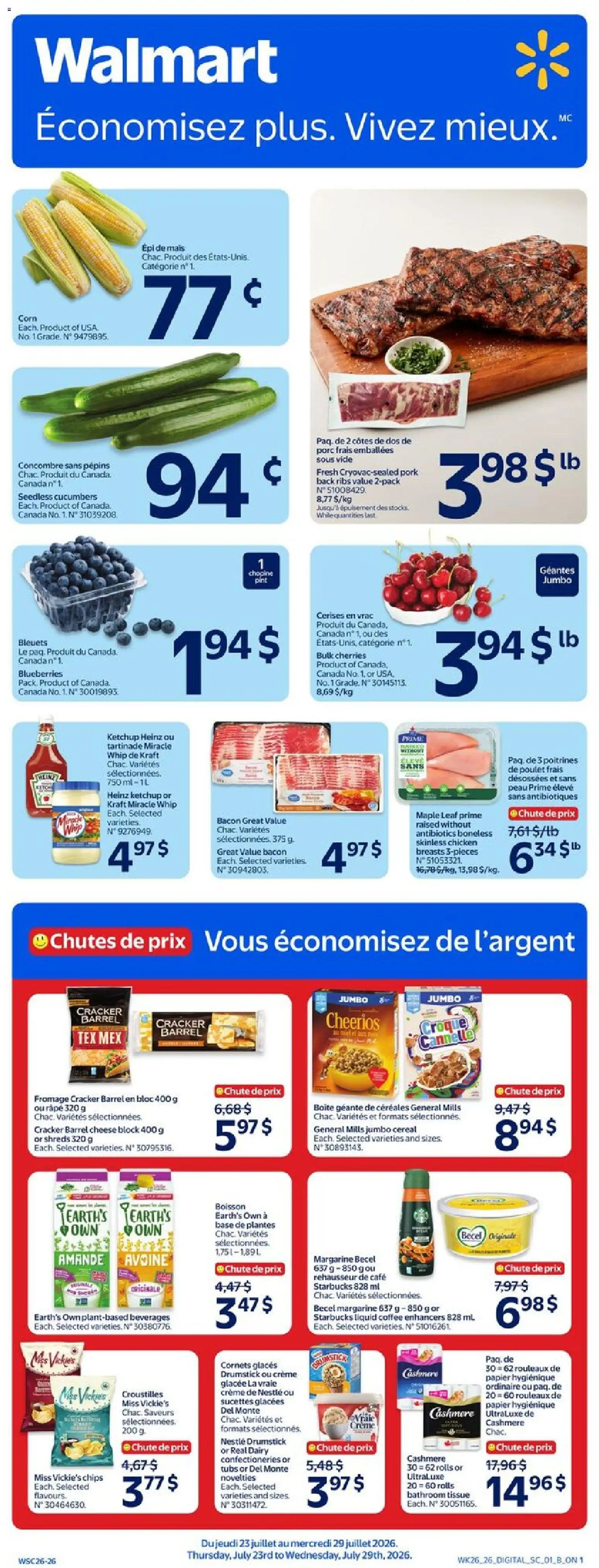 Preview of leaflet Walmart circulaire from shop Walmart is valid from Jul 23, 2026