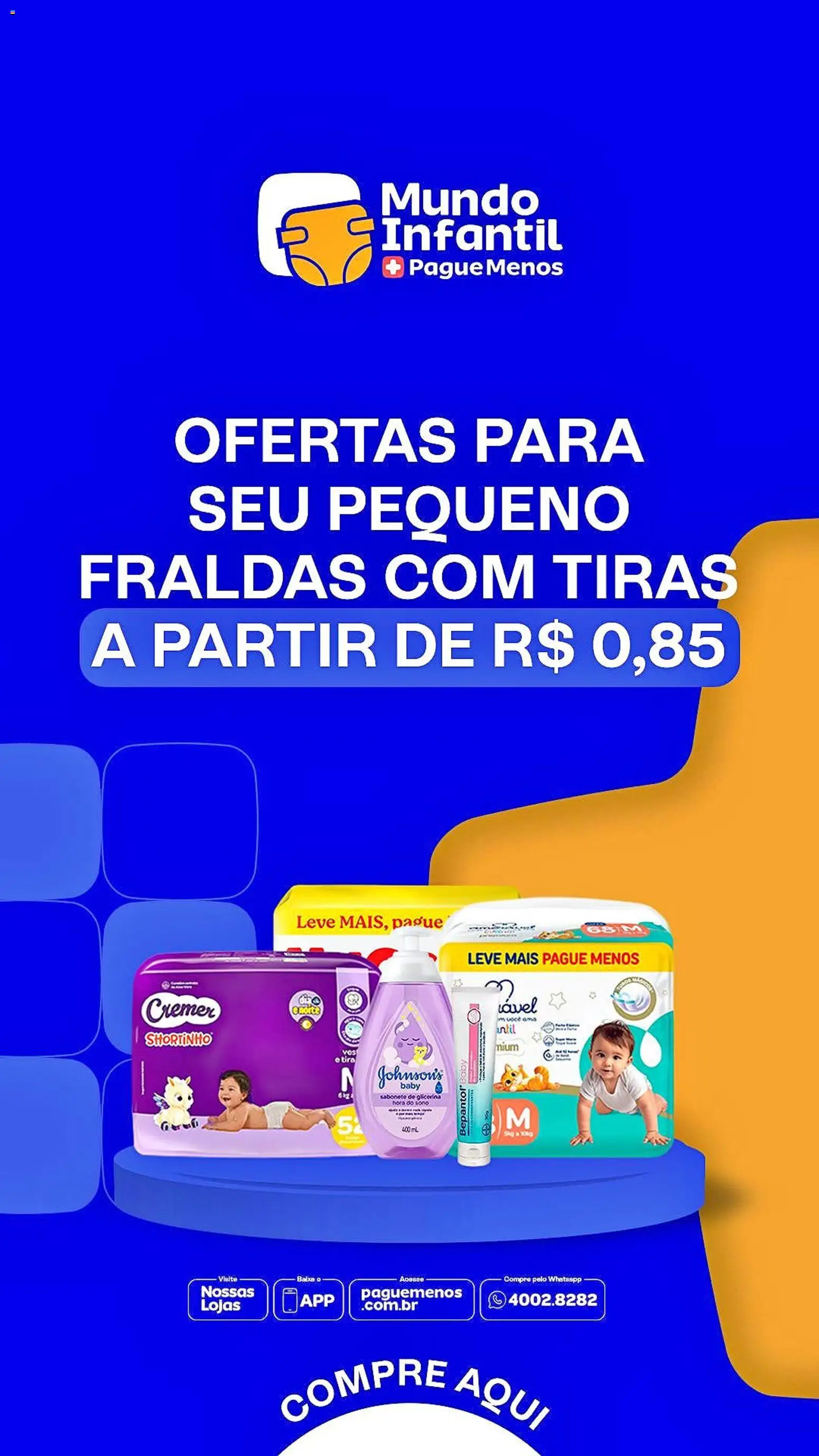 Pré-Visualização do folheto "Pague Menos - Catálogo atual" da loja Pague Menos válido a partir de 31/08/2026 - Fraldas, Sabonete