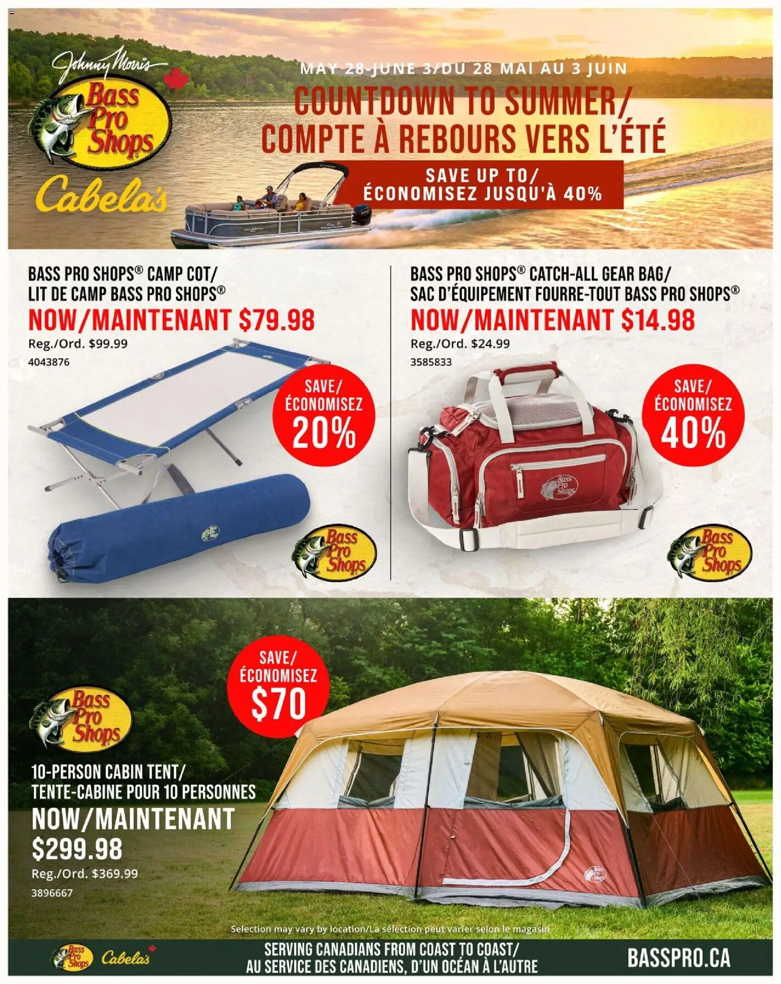 Preview of leaflet Cabelas weekly flyer / circulaire from shop Cabelas is valid from May 28, 2026