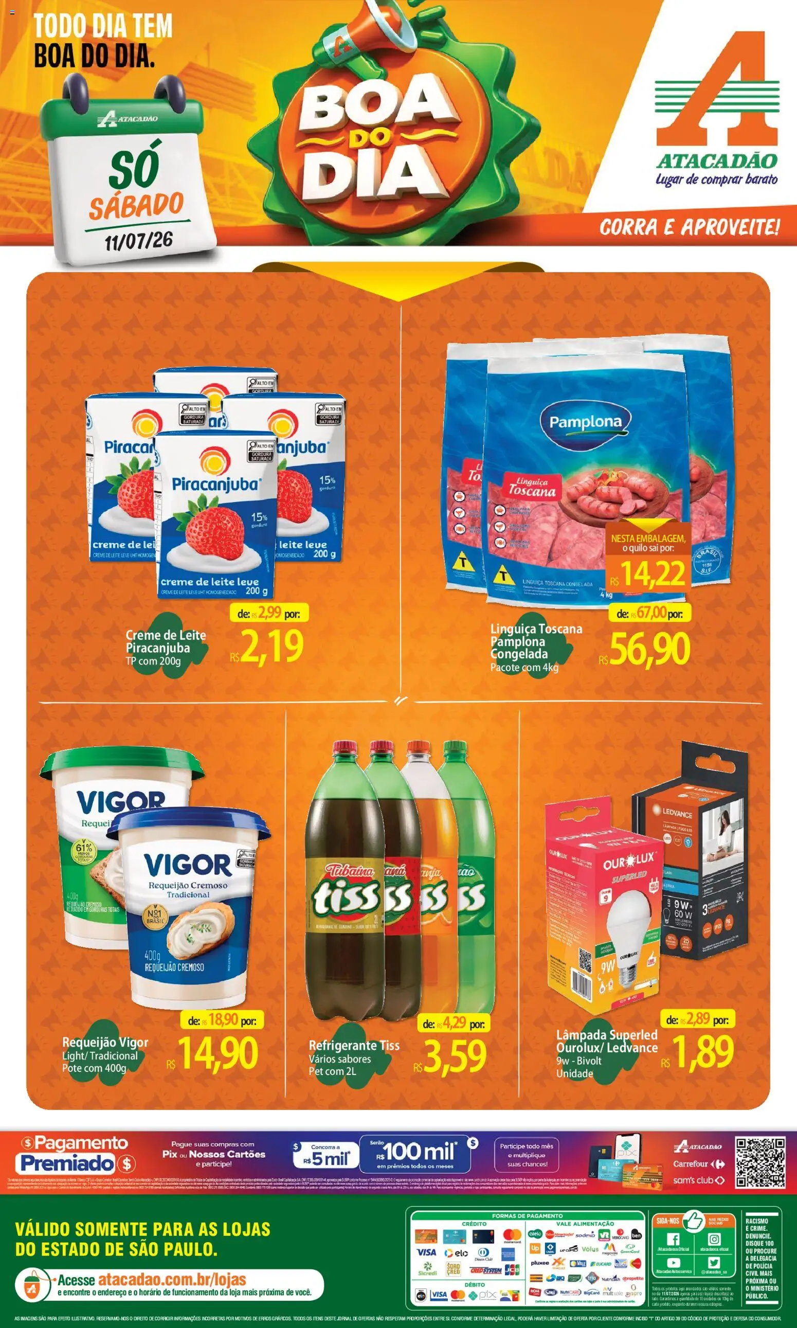 Pré-Visualização do folheto "Atacadão ofertas - SP" da loja Atacadão válido a partir de 11/07/2026