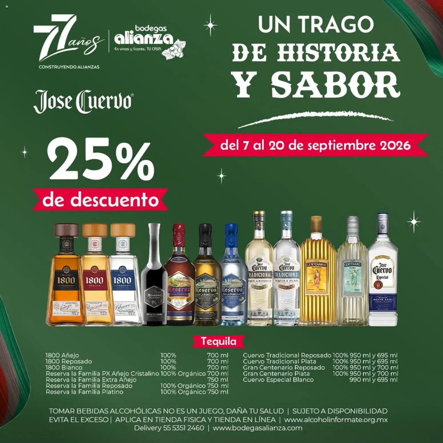 Vista previa las ofertas de la tienda Bodegas Alianza - Bodegas Alianza Aprovecha las promociones de temporada desde el 07/09/2026 