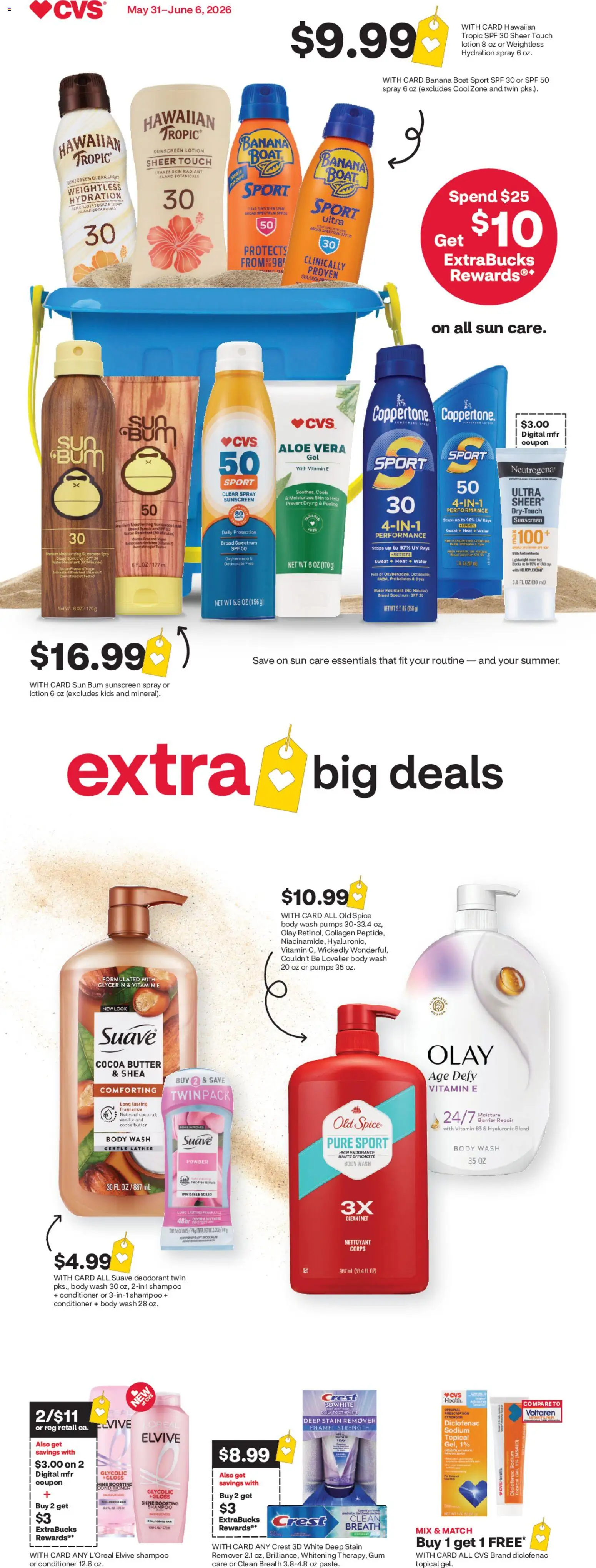 Ad Preview of CVS Pharmacy CVS Pharmacy Weekly Ad from 05/31/2026 - Butter, Deodorant, Vitamin, Aloe Vera, Fragrance, Shampoo, Conditioner, Stain remover