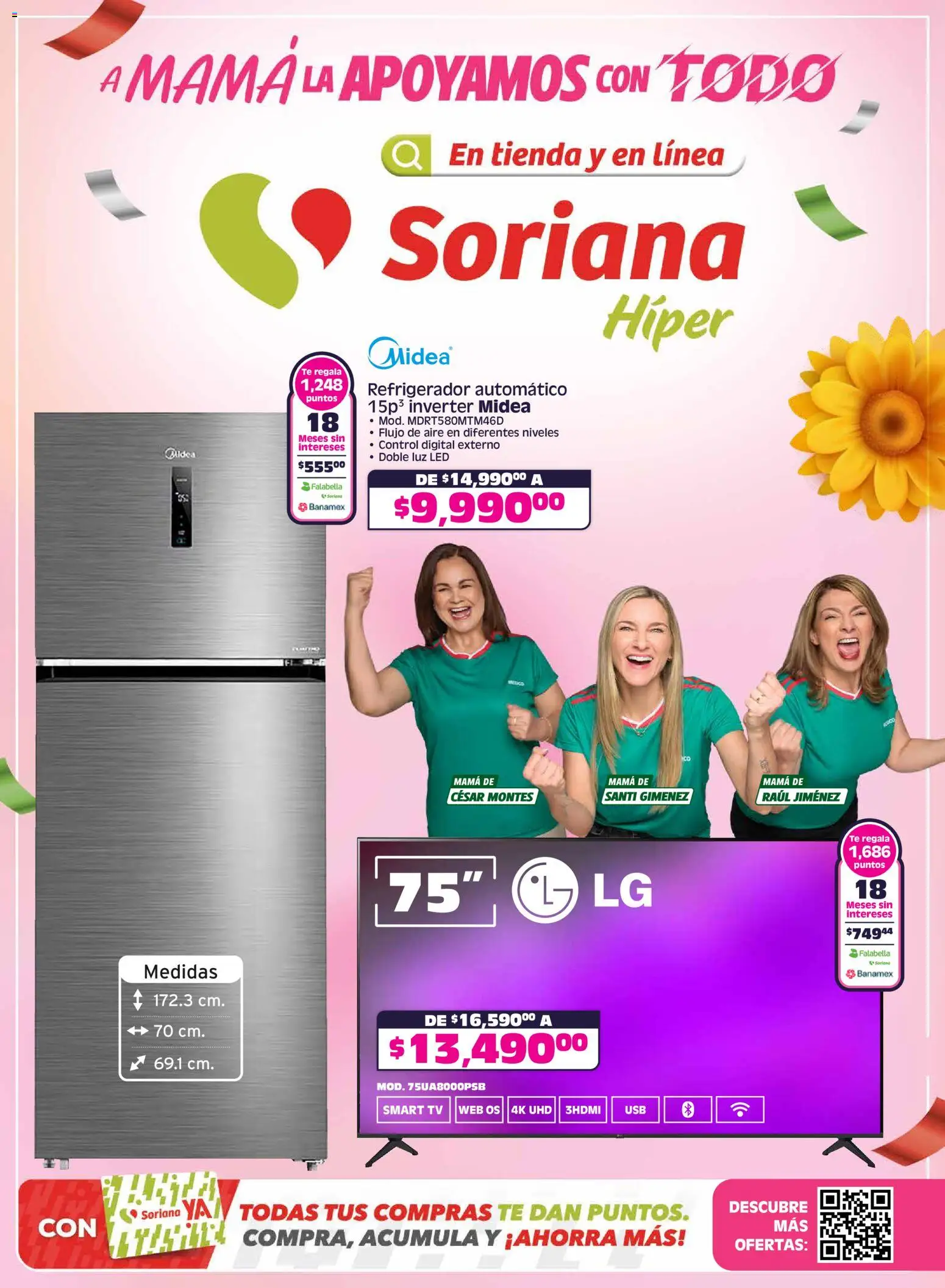 Vista previa las ofertas de la tienda Soriana - Soriana A mamá la apoyamos con todo Híper Nacional desde el 30/04/2026 