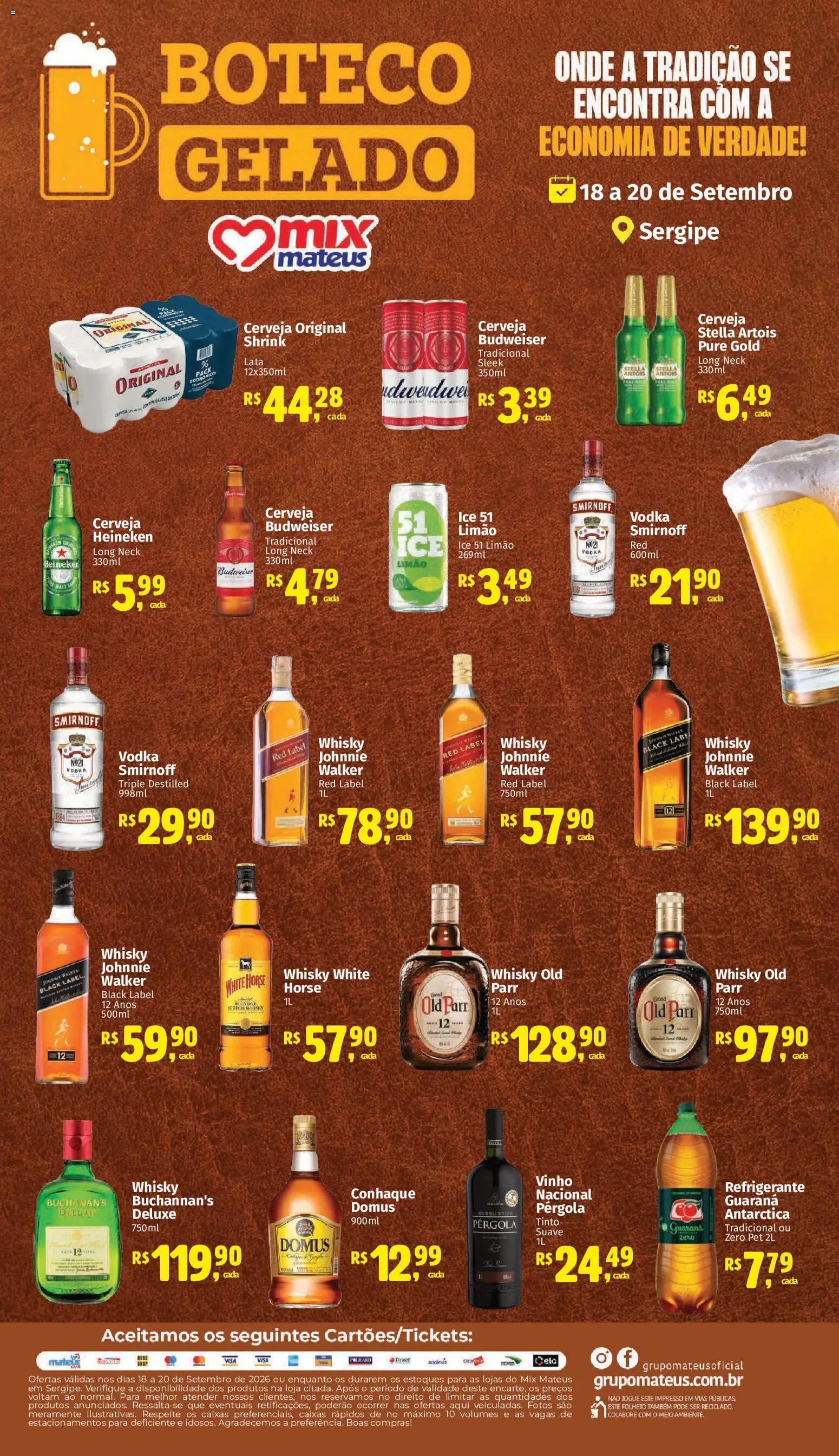 Pré-Visualização do folheto "Mateus ofertas Boteco Gelado" da loja Mateus válido a partir de 18/09/2026