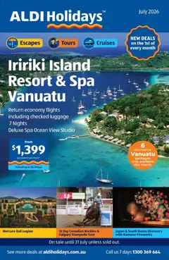 Preview of catalogue Aldi July holidays from shop Aldi valid 01/07/2026