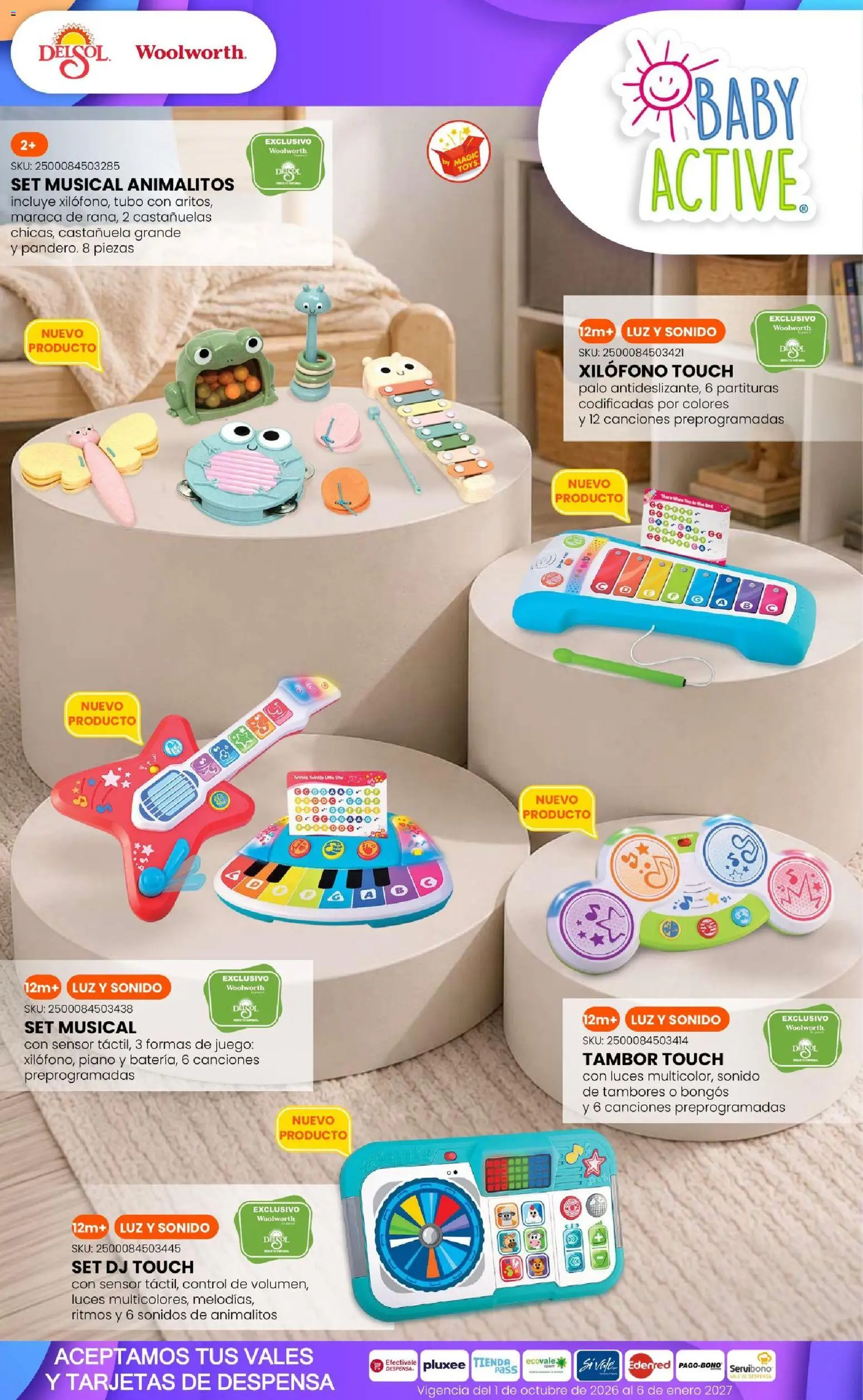 Vista previa las ofertas de la tienda Del Sol y Woolworth - Del Sol y Woolworth catálogo El Castillo del Juguete desde el 01/10/2026 - Juego, Despensa