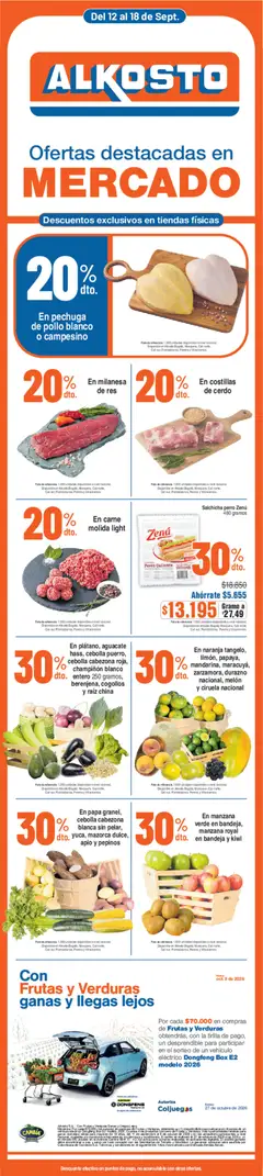  Vista previa del prospecto Alkosto offertas mercado del almacen Alkosto válida del 12/09/2026 al 18/09/2026