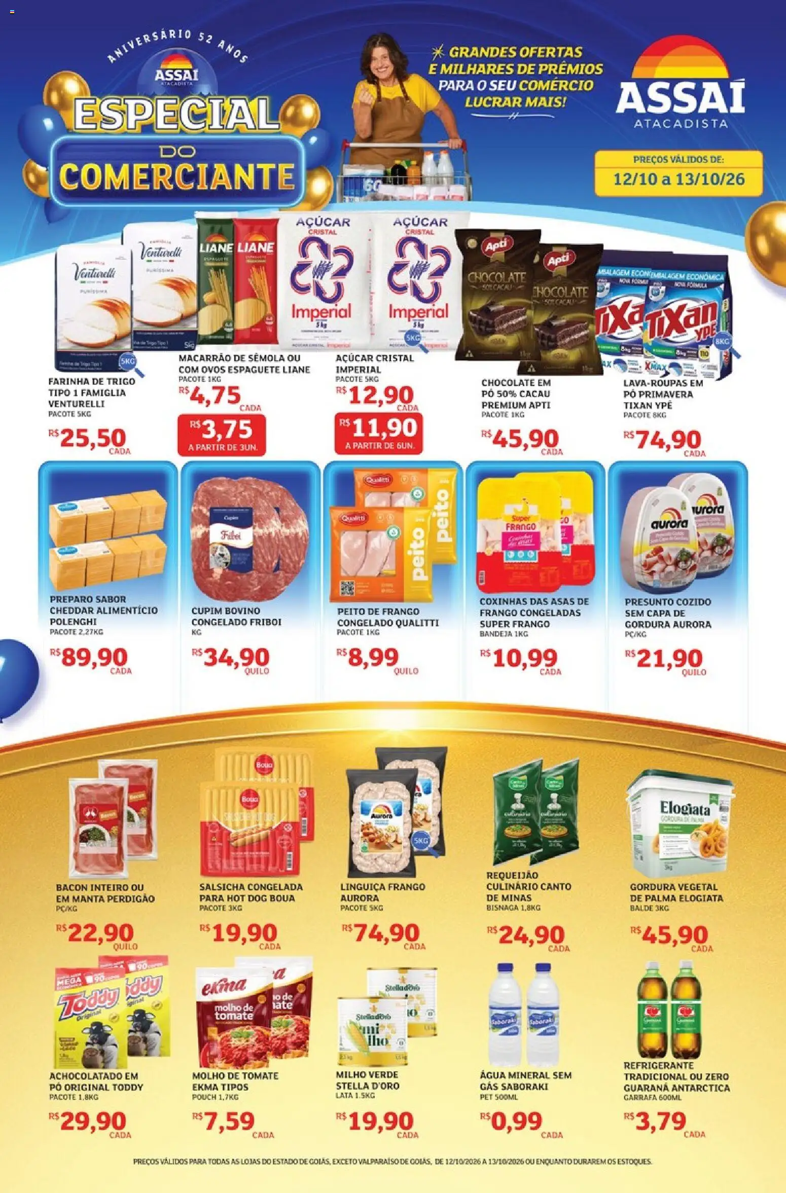 Pré-Visualização do folheto "Assaí Atacadista ofertas - GO" da loja Assaí Atacadista válido a partir de 12/10/2026