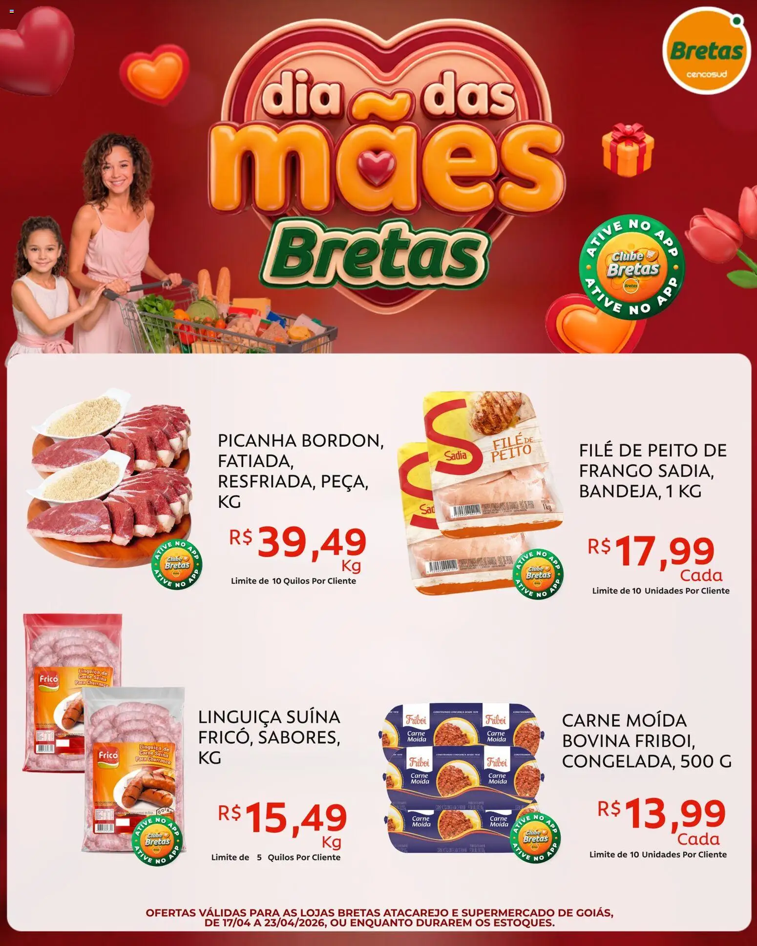 Pré-Visualização do folheto "Bretas ofertas Dia das Mães" da loja Bretas válido a partir de 17/04/2026