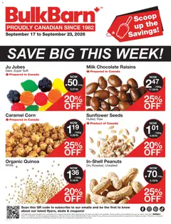 Preview of leaflet Bulk Barn weekly flyer / circulaire from shop Bulk Barn is valid from Sep 17, 2026