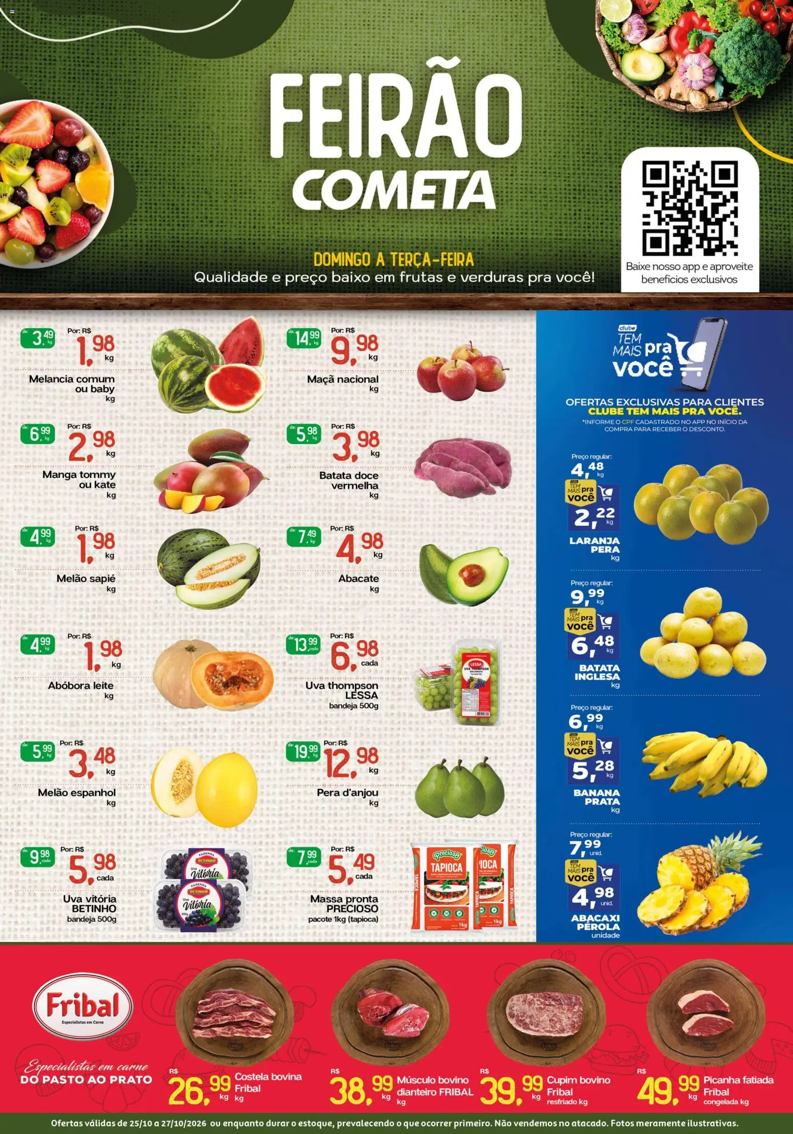 Pré-Visualização do folheto "Cometa Supermercados ofertas Feirão" da loja Cometa Supermercados válido a partir de 25/10/2026