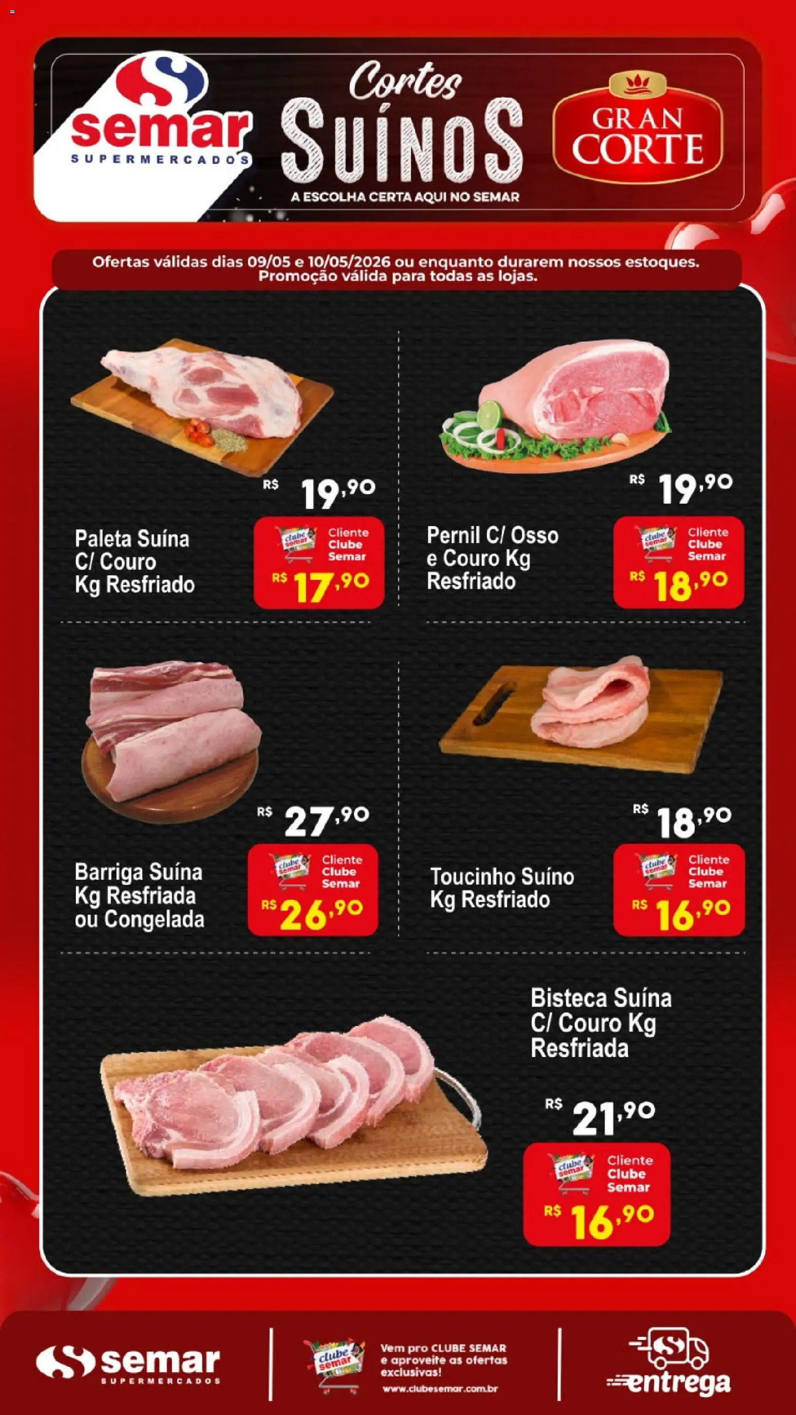 Pré-Visualização do folheto "Semar Supermercado ofertas Suínos " da loja Semar Supermercado válido a partir de 09/05/2026
