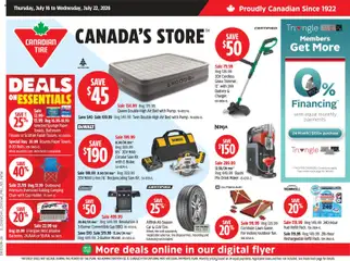 Preview of leaflet Canadian Tire weekly flyer from shop Canadian Tire is valid from Jul 16, 2026