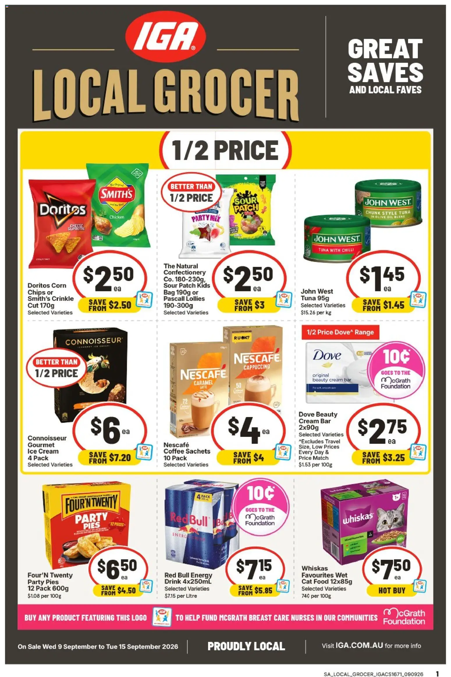 Preview of catalogue IGA catalogue Adelaide from shop IGA valid 09/09/2026
