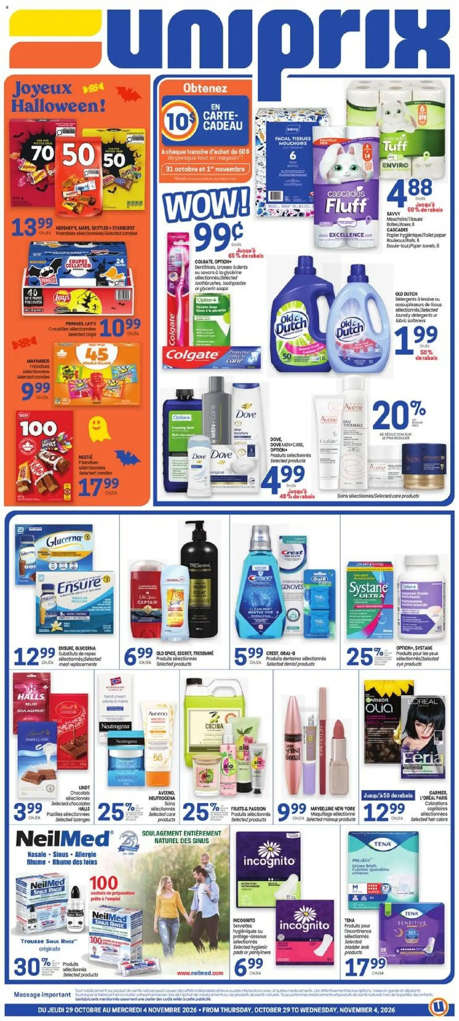 Preview of leaflet Uniprix weekly flyer / circulaire from shop Uniprix is valid from Oct 29, 2026