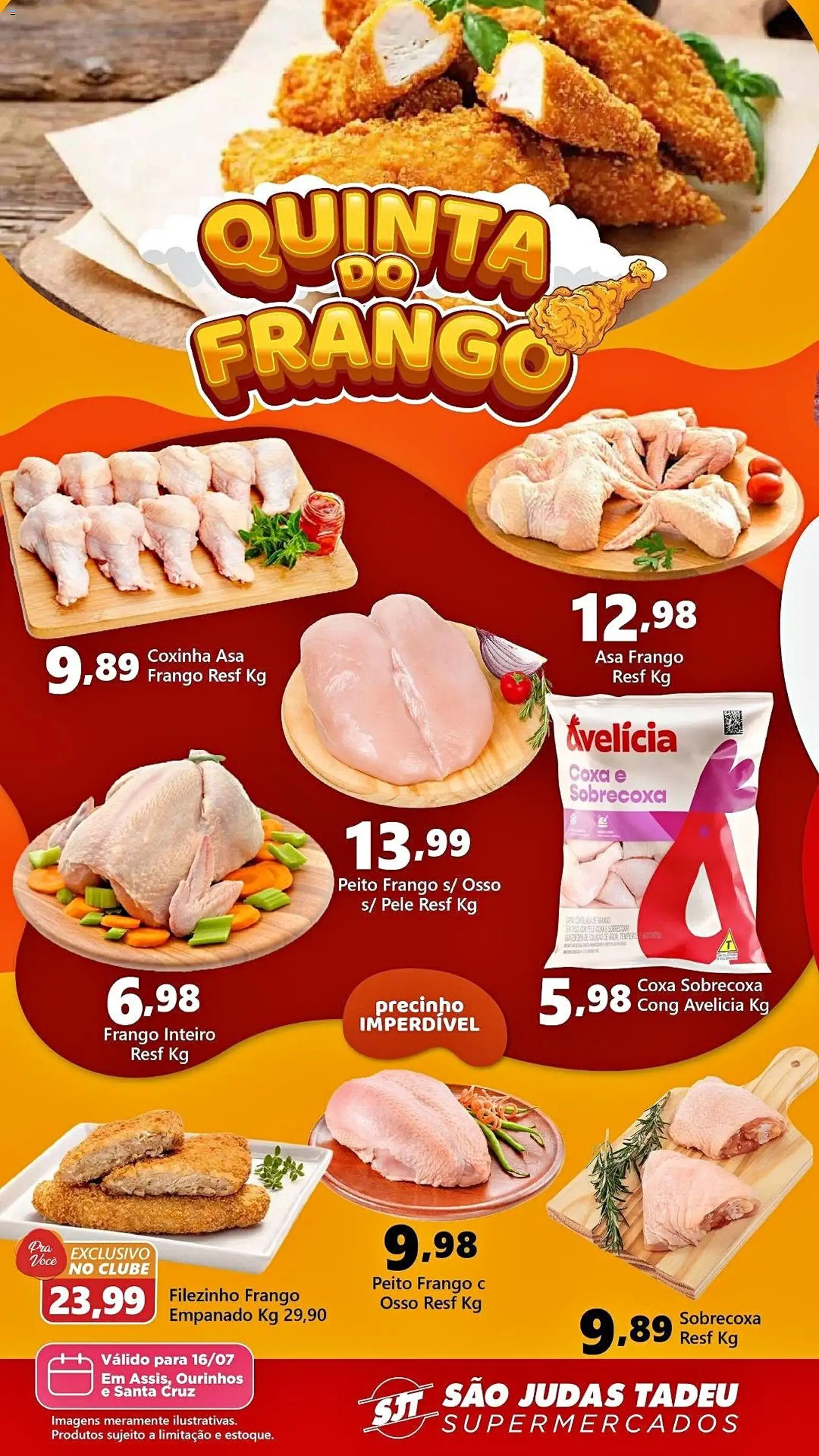 Pré-Visualização do folheto "São Judas Tadeu - Ofertas da semana" da loja São Judas Tadeu válido a partir de 16/07/2026 - Frango, Frango inteiro