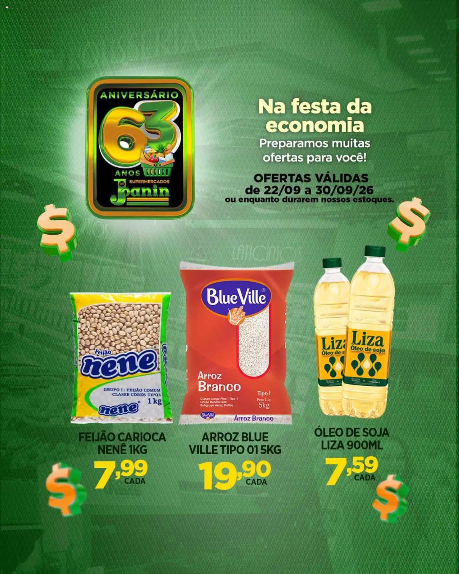 Pré-Visualização do folheto "Supermercados Joanin ofertas Festa da Economia" da loja Supermercados Joanin válido a partir de 22/09/2026