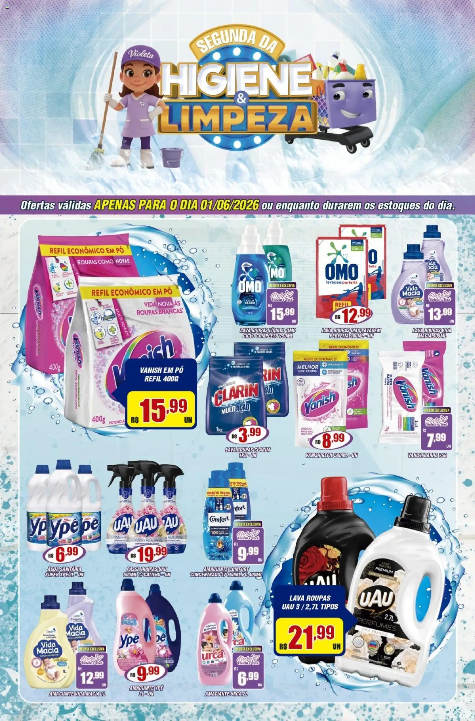 Pré-Visualização do folheto "Violeta Supermercados - Ofertas da semana" da loja Violeta Supermercados válido a partir de 01/06/2026