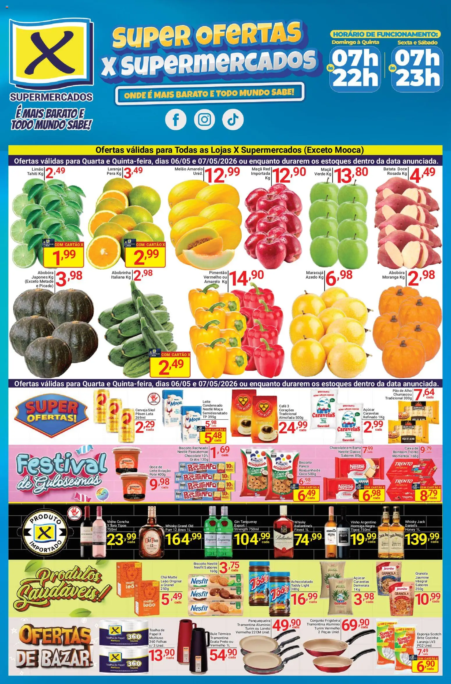 Pré-Visualização do folheto "X Supermercados - Ofertas da semana" da loja X Supermercados válido a partir de 06/05/2026