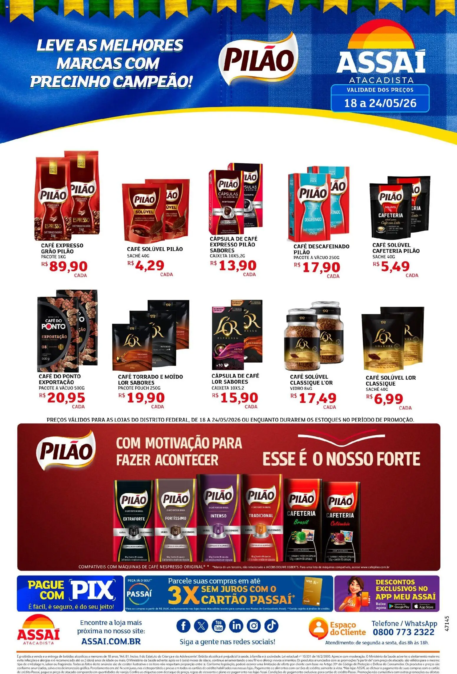 Pré-Visualização do folheto "Assaí Atacadista ofertas - DF" da loja Assaí Atacadista válido a partir de 18/05/2026