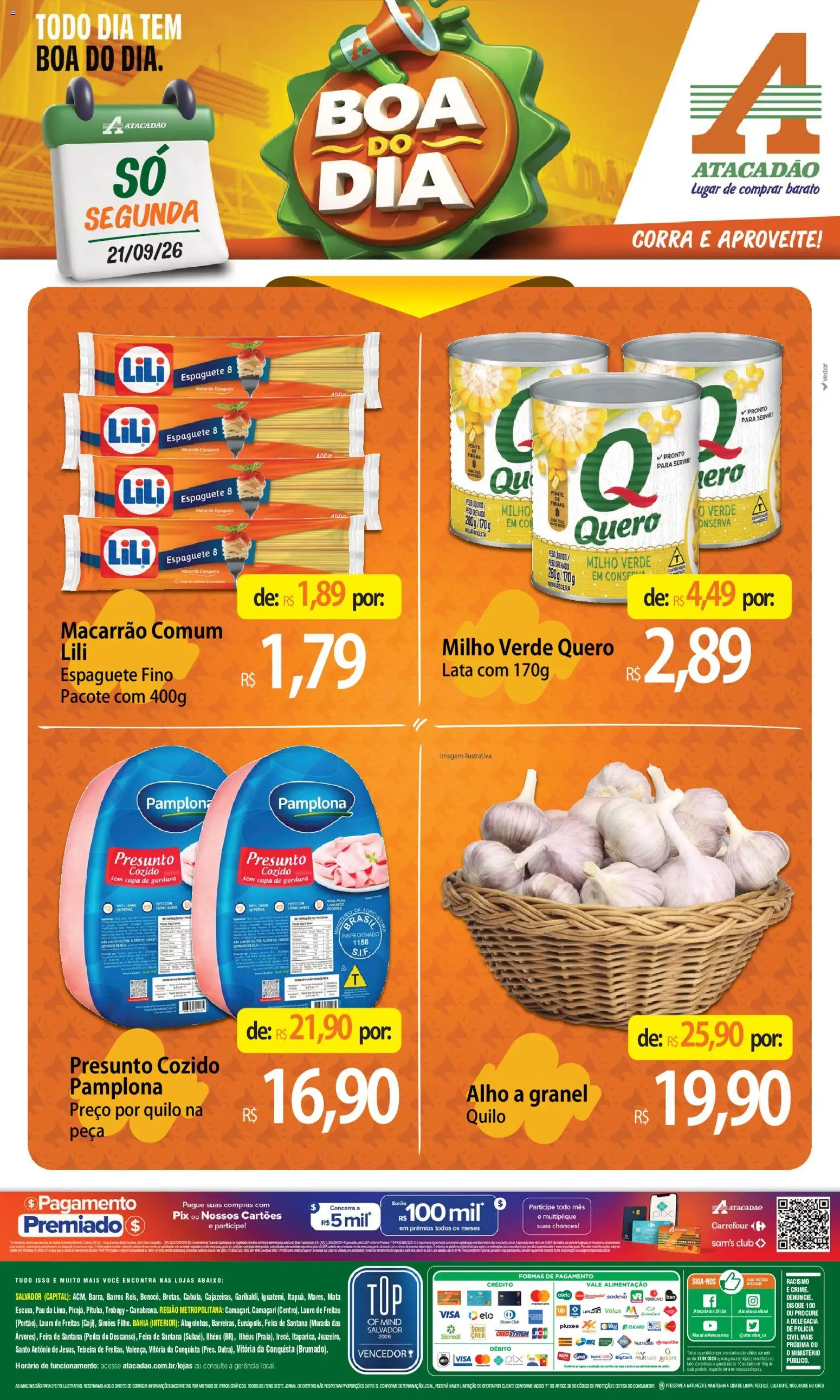 Pré-Visualização do folheto "Atacadão ofertas - BA" da loja Atacadão válido a partir de 21/09/2026