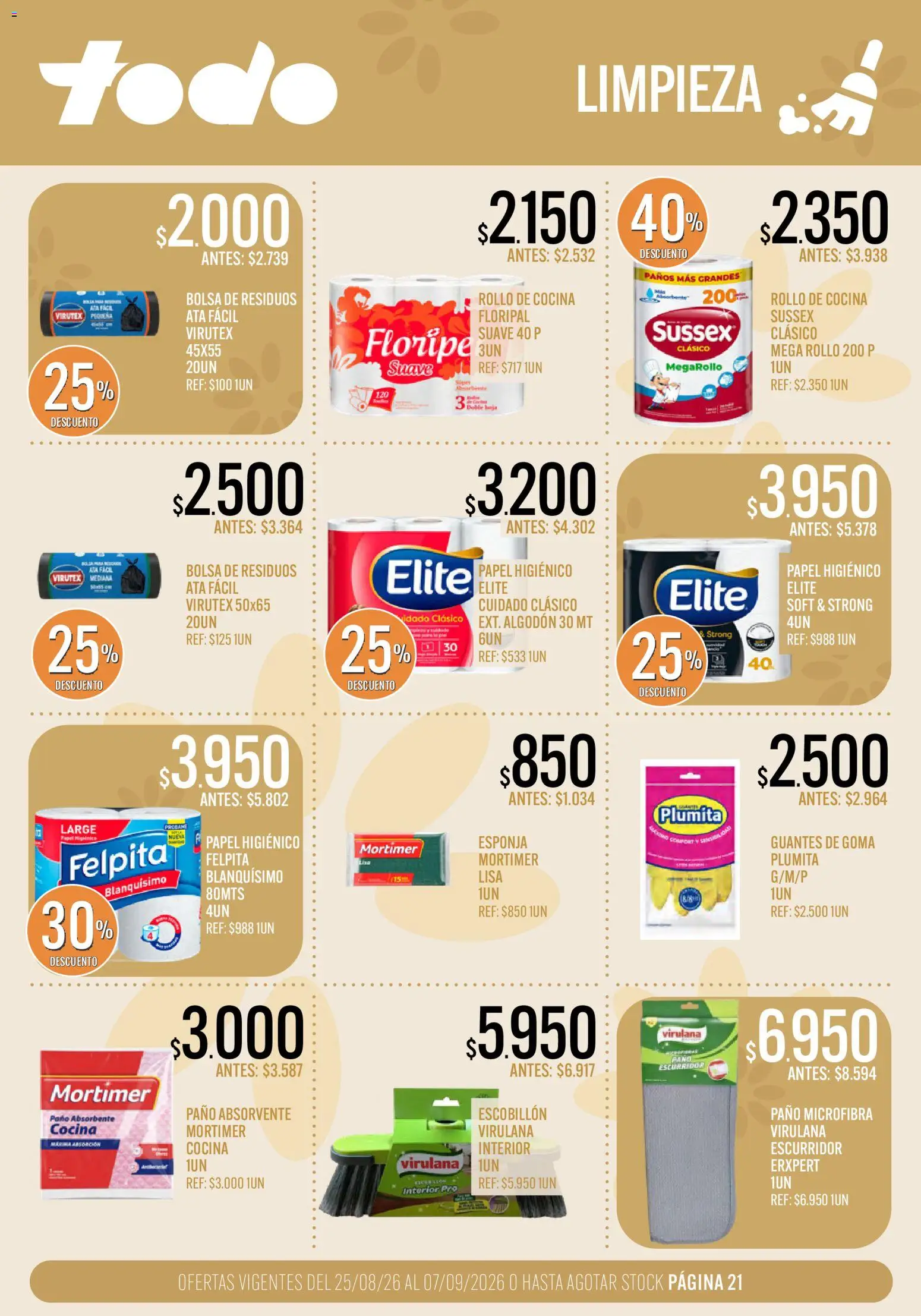 Vista previa del folleto de la tienda Supermercados TODO válido desde el 25/08/2026 