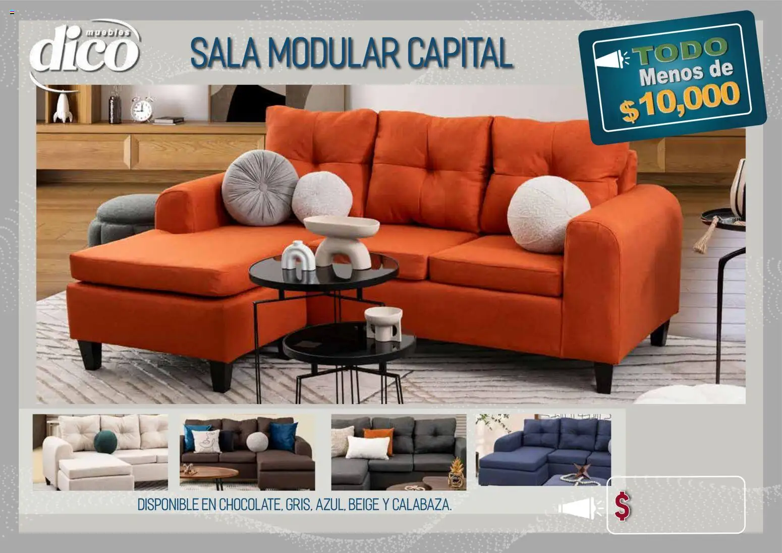 Vista previa las ofertas de la tienda Muebles Dico - Muebles Dico catálogo Todo menos de 10000 Pacifico desde el 09/04/2026 - Sala, Sala modular, Modular