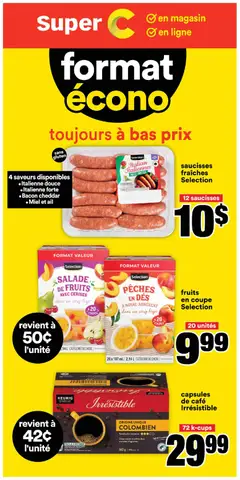 Un aperçu du dépliant Super C - Booklet Format Econo du magasin Super C est valide à partir 13 août 2026