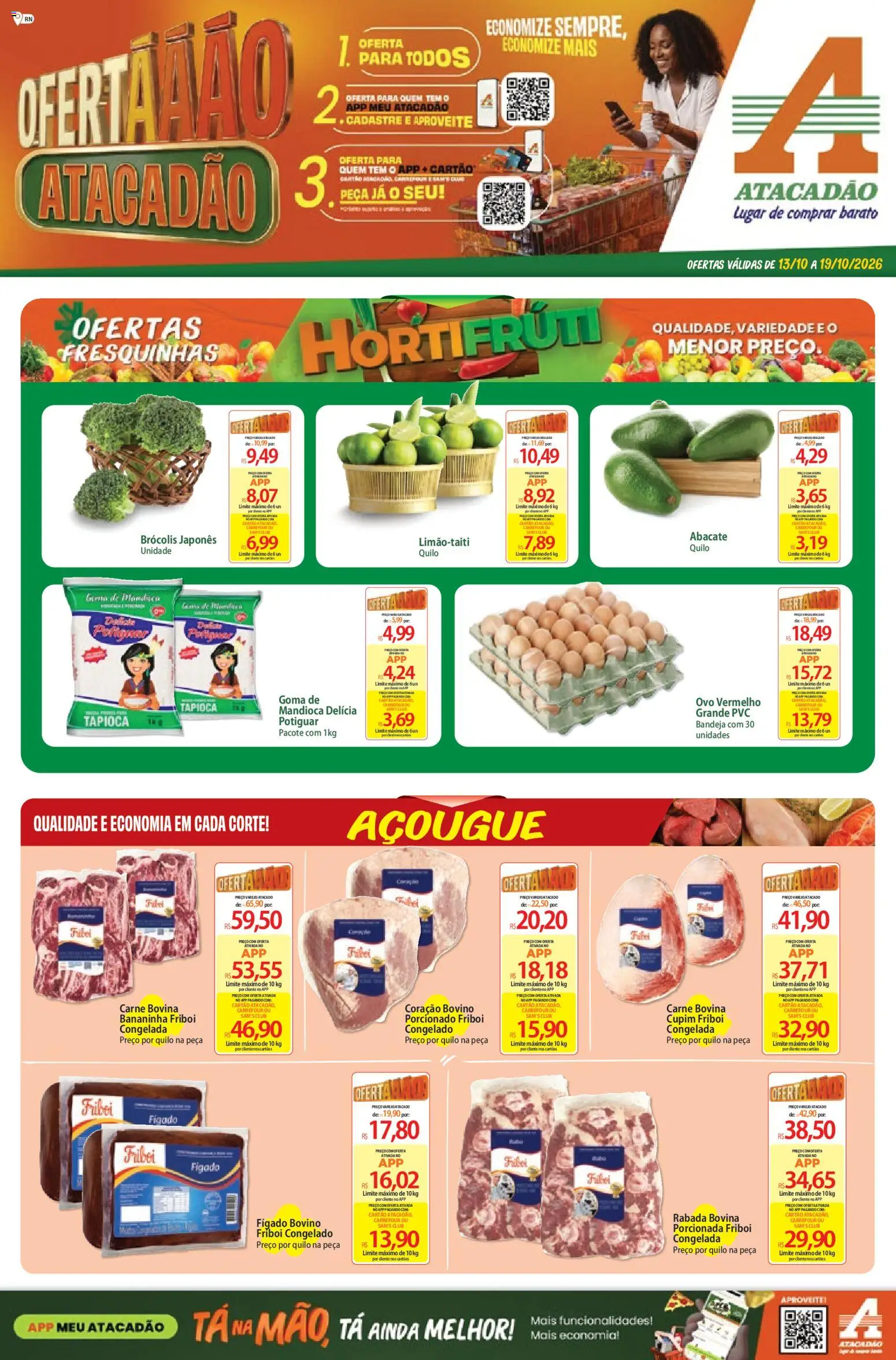 Pré-Visualização do folheto "Atacadão ofertas - RN" da loja Atacadão válido a partir de 13/10/2026