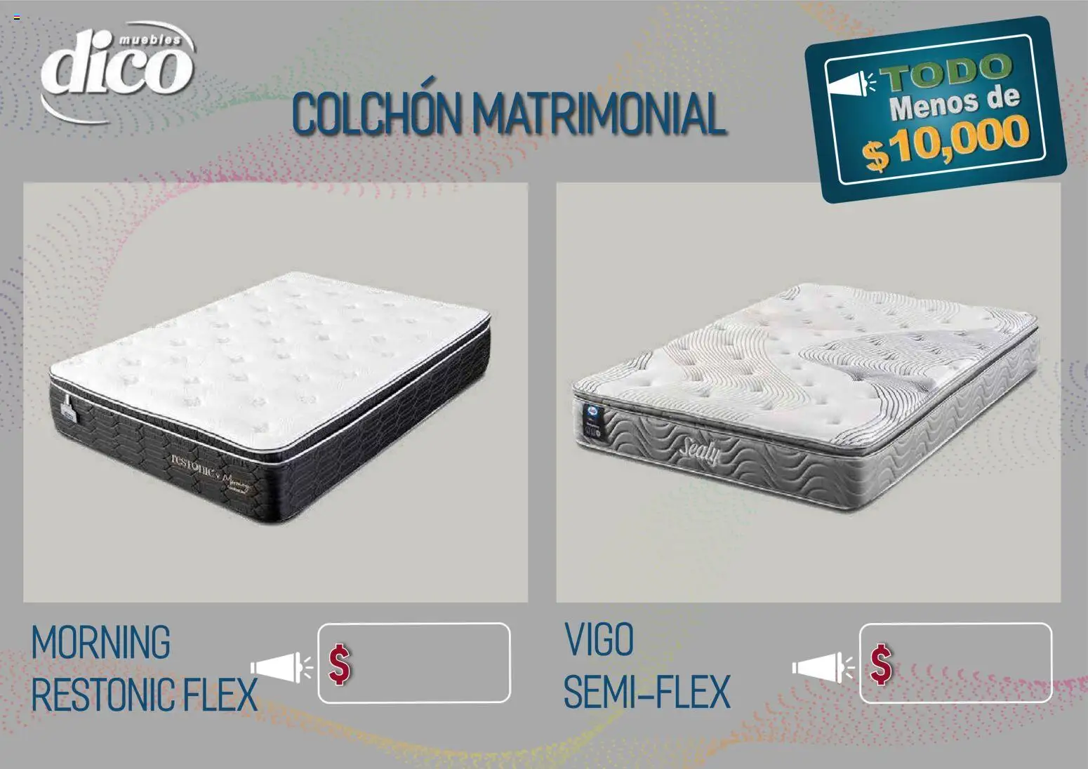 Vista previa las ofertas de la tienda Muebles Dico - Muebles Dico catálogo Todo menos de 10000 Pacifico desde el 09/04/2026 - Colchón