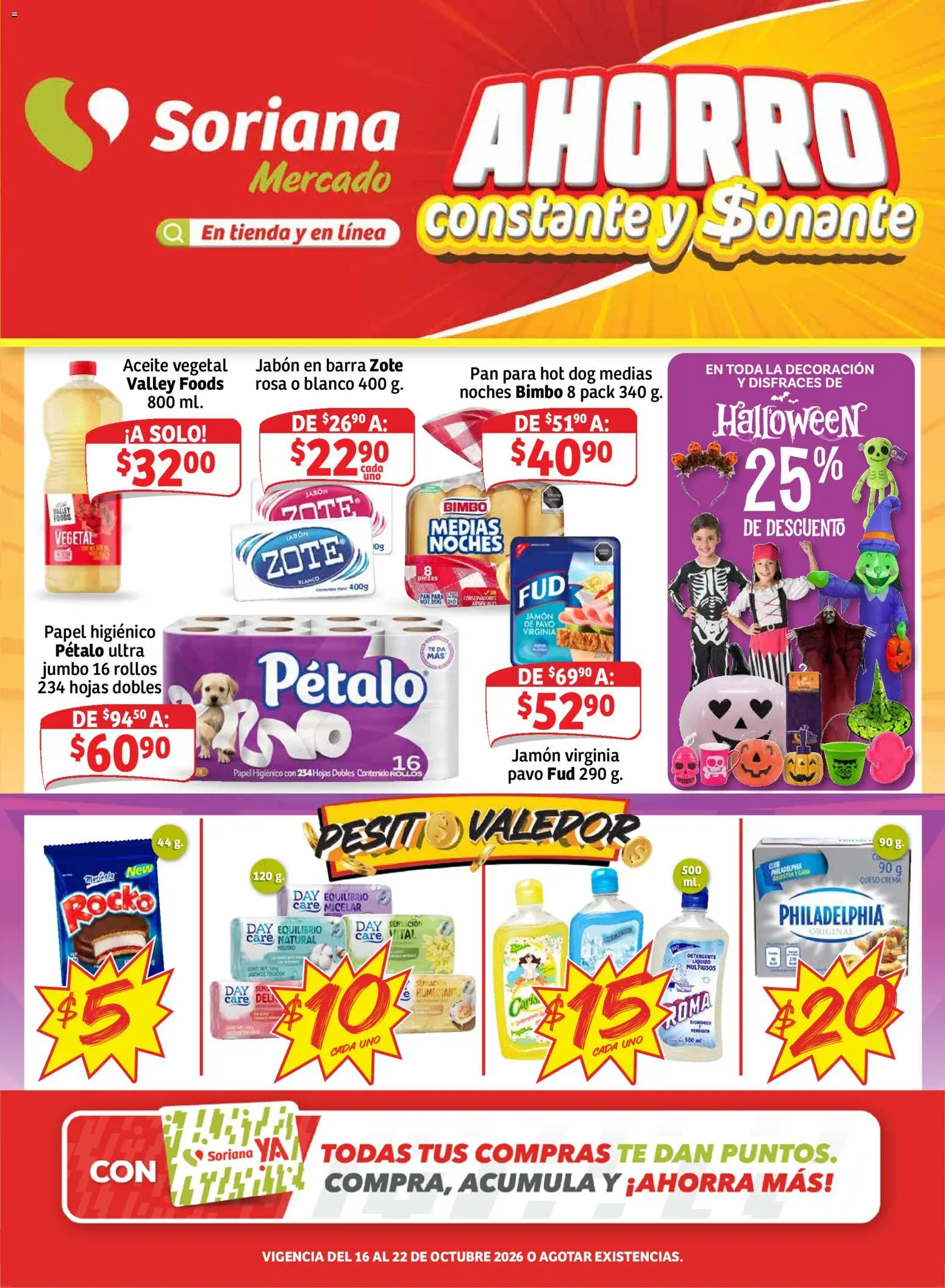 Vista previa las ofertas de la tienda Soriana - Soriana folleto Ahorro constante y sonante Mercado desde el 16/10/2026 