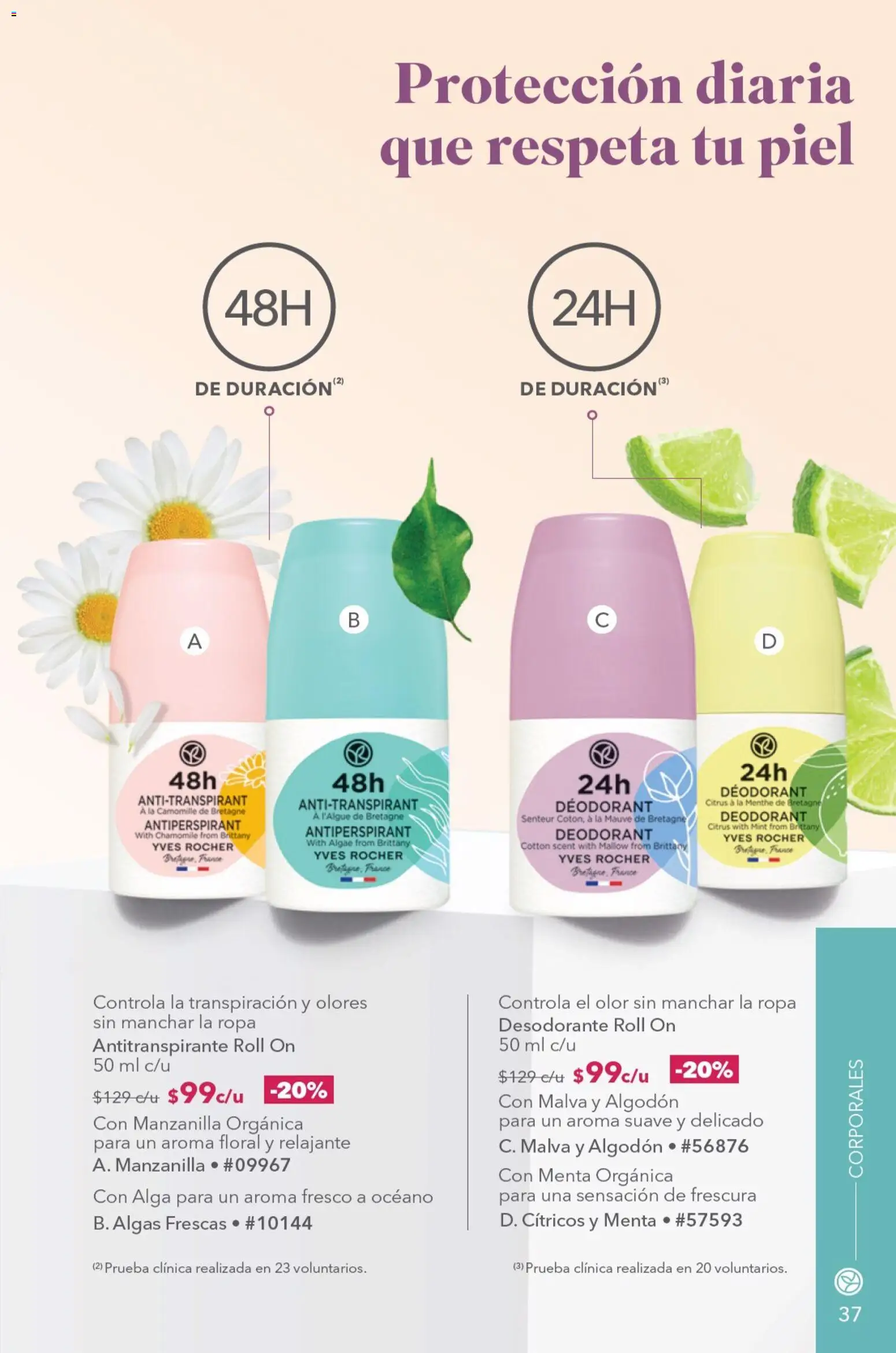 Vista previa las ofertas de la tienda Yves Rocher - Yves Rocher campaña 9 2026 desde el 23/06/2026 - Ropa, Desodorante, Algodón, Antitranspirante, Cítricos