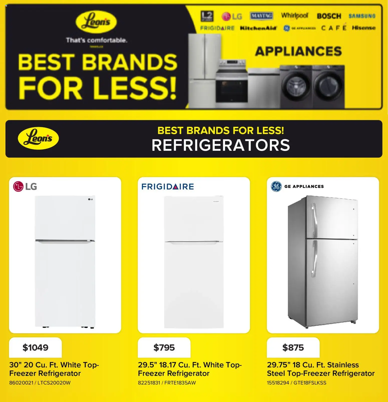 Preview of leaflet Leon's - BBFL appliances from shop Leon's is valid from Sep 03, 2026