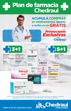 Vista previa las ofertas de la tienda Chedraui - Chedraui folleto Plan de farmacia desde el 01/07/2026 