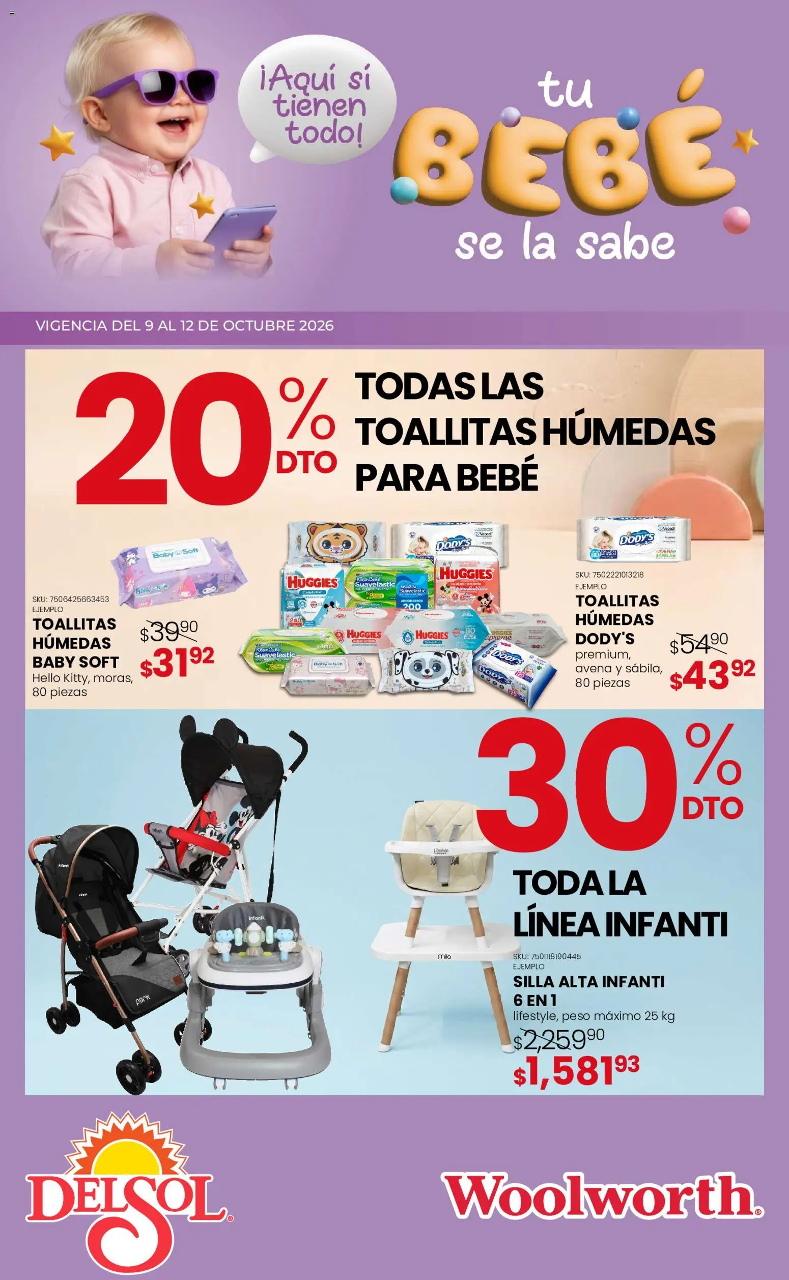 Vista previa las ofertas de la tienda Del Sol y Woolworth - Del Sol y Woolworth catálogo Tu bebé se la sabe desde el 09/10/2026 