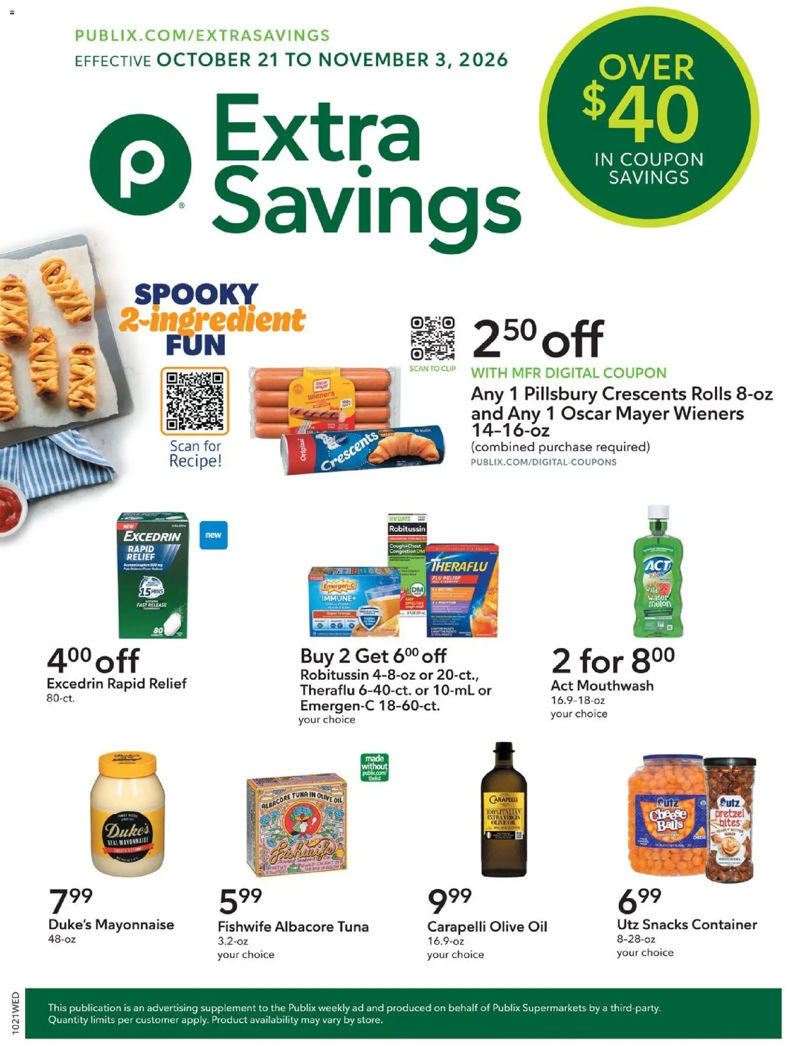 Ad Preview of Publix Publix Extra Savings from 10/21/2026