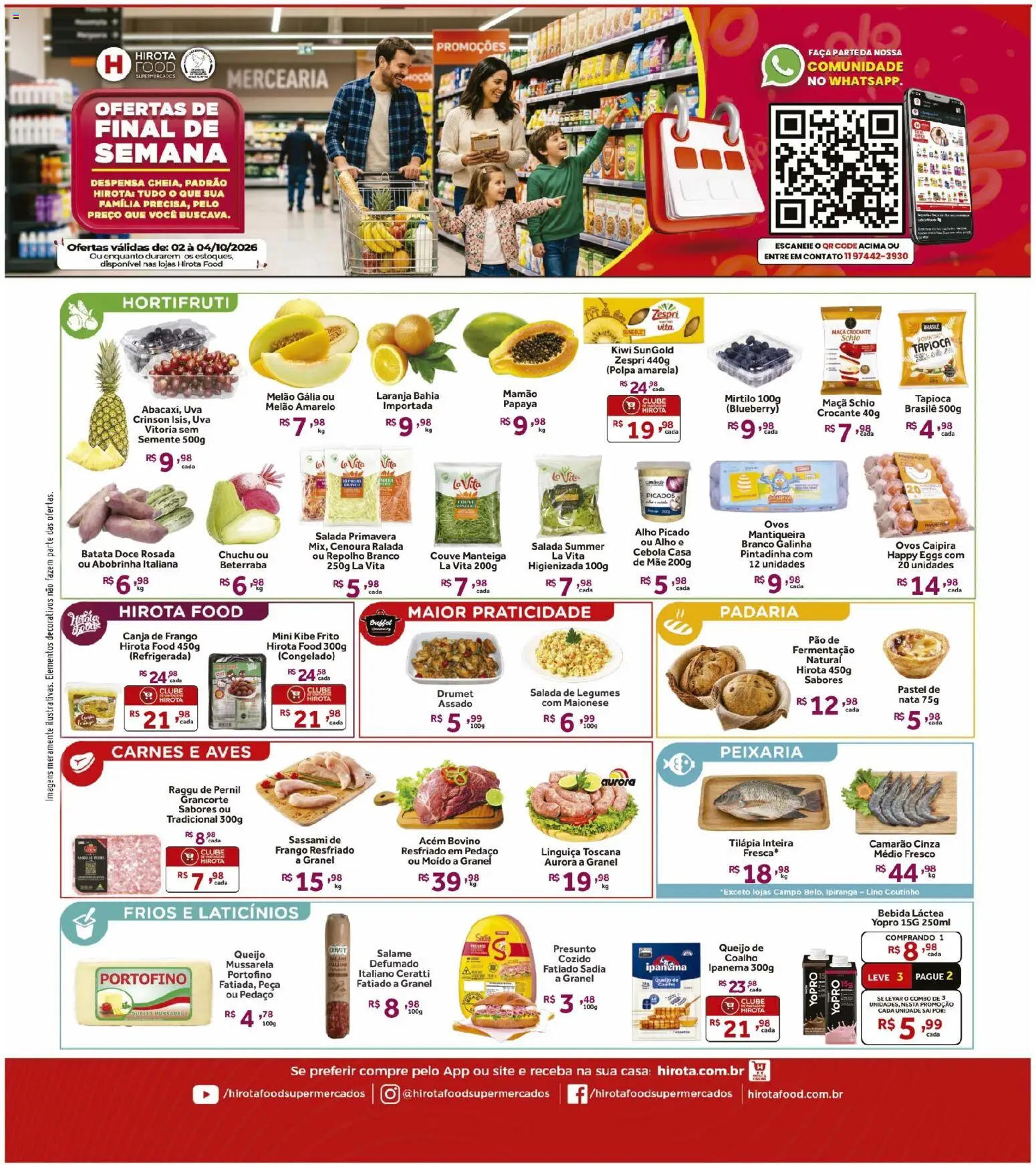 Pré-Visualização do folheto "Hirota Food ofertas de Final de Semana" da loja Hirota Food válido a partir de 02/10/2026
