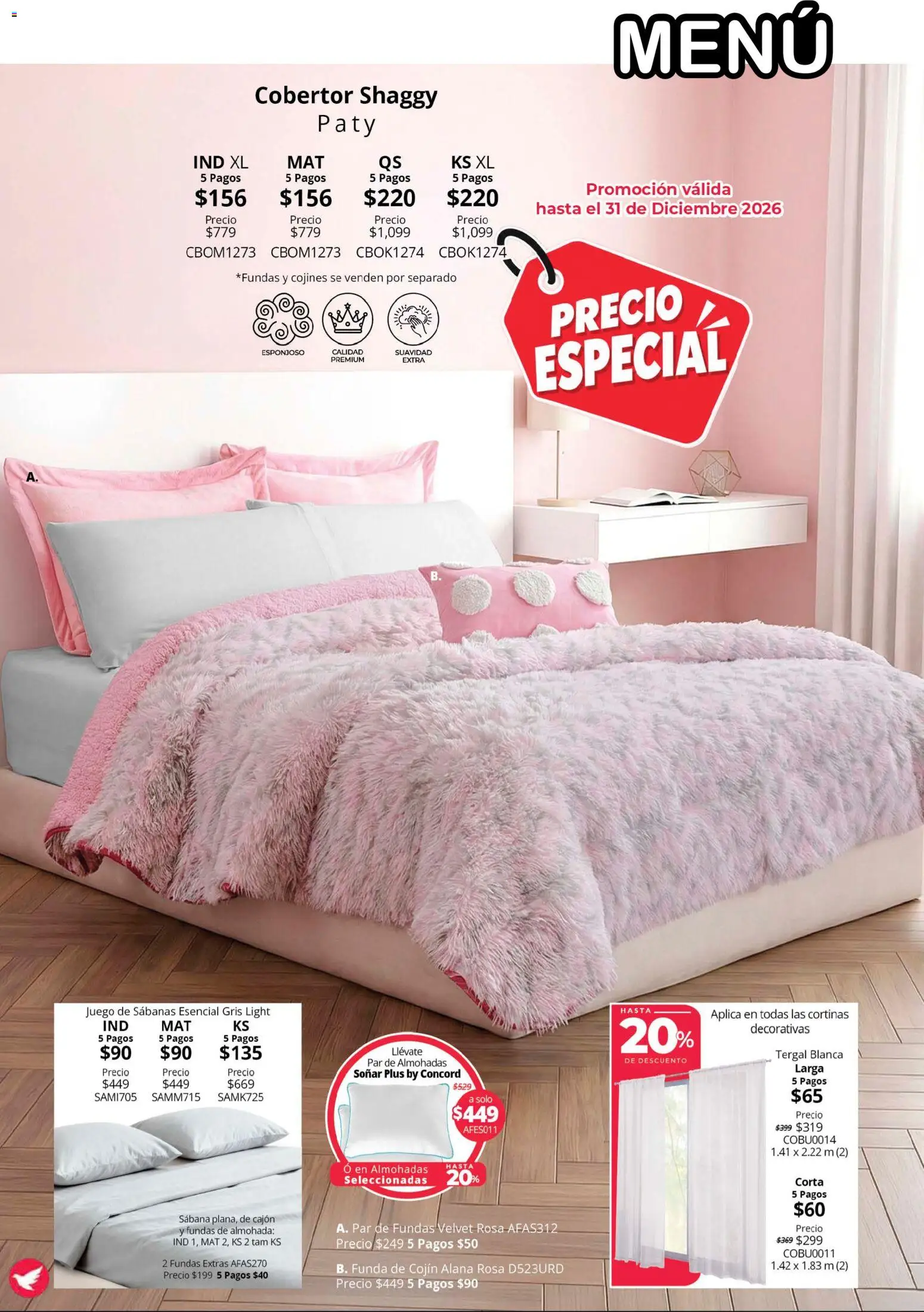 Vista previa las ofertas de la tienda Colchas Concord - Colchas Concord catálogo Colección Cobertor Calor de Hogar desde el 15/10/2026 