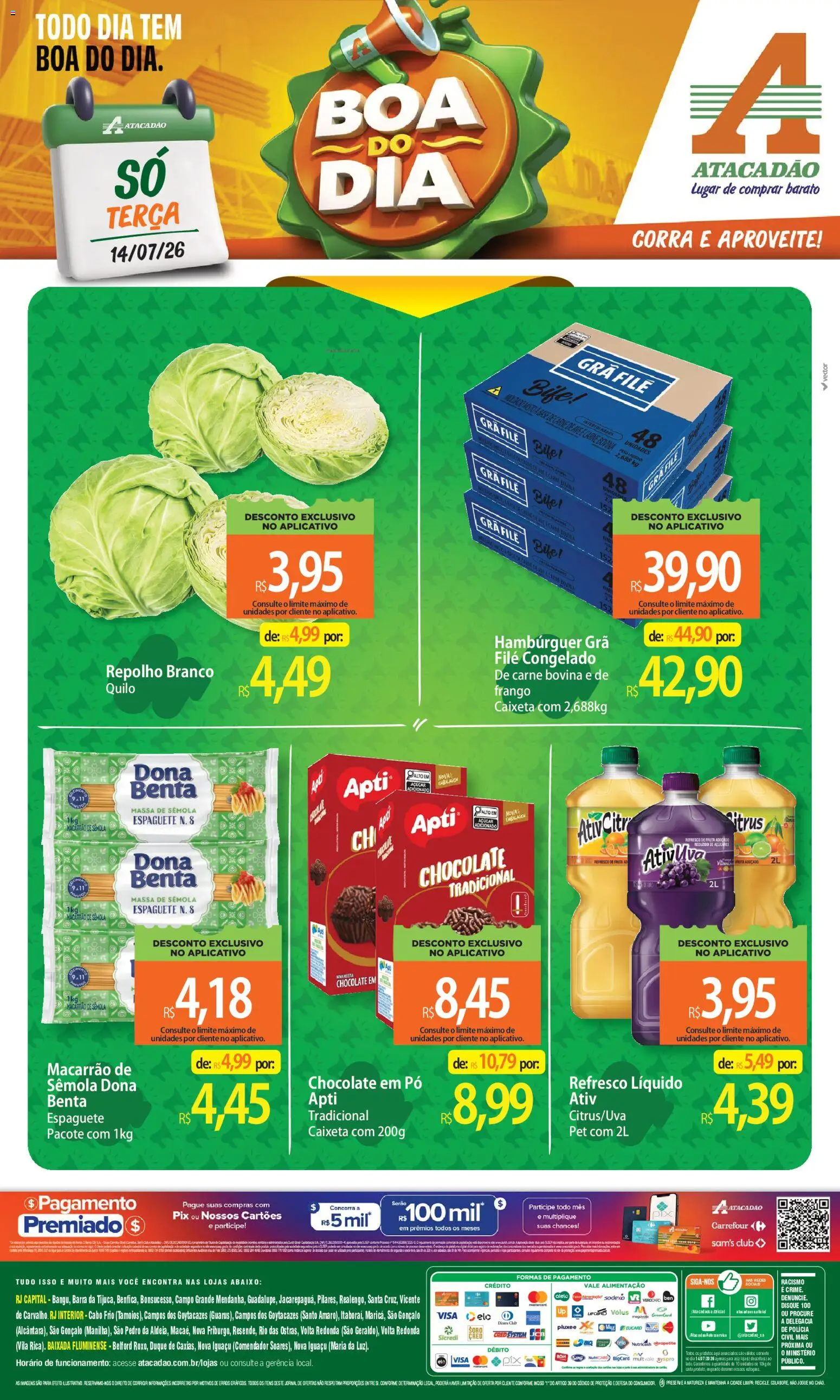 Pré-Visualização do folheto "Atacadão ofertas - RJ" da loja Atacadão válido a partir de 14/07/2026