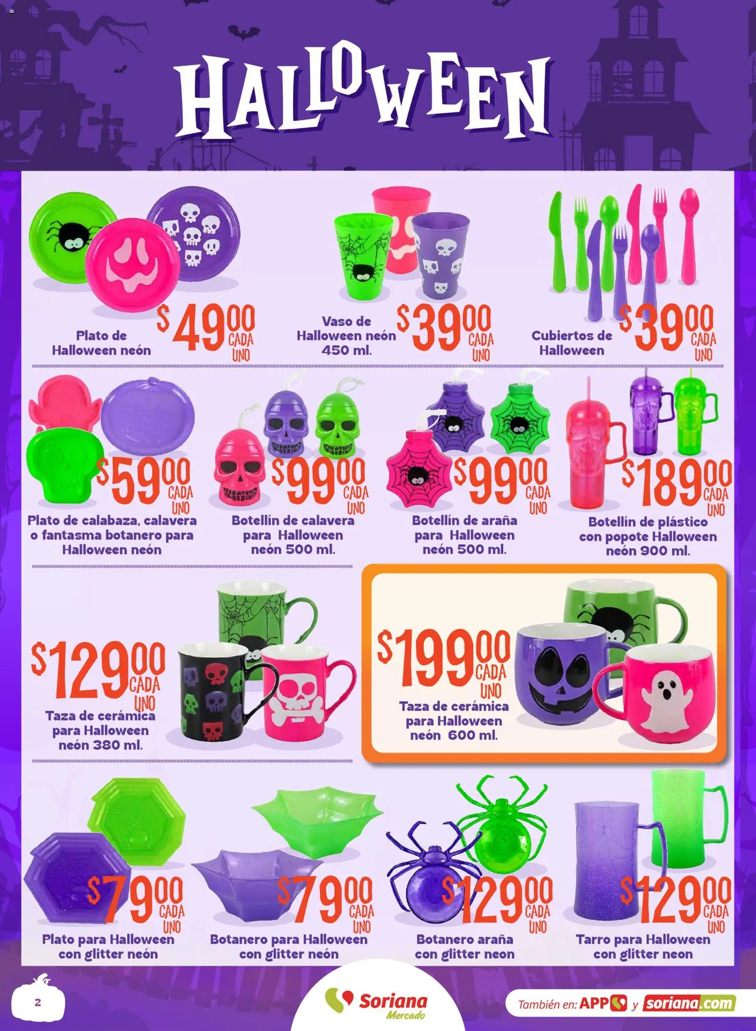 Vista previa las ofertas de la tienda Soriana - Soriana Halloween y Día de muertos Mercado Nacional desde el 08/09/2026 