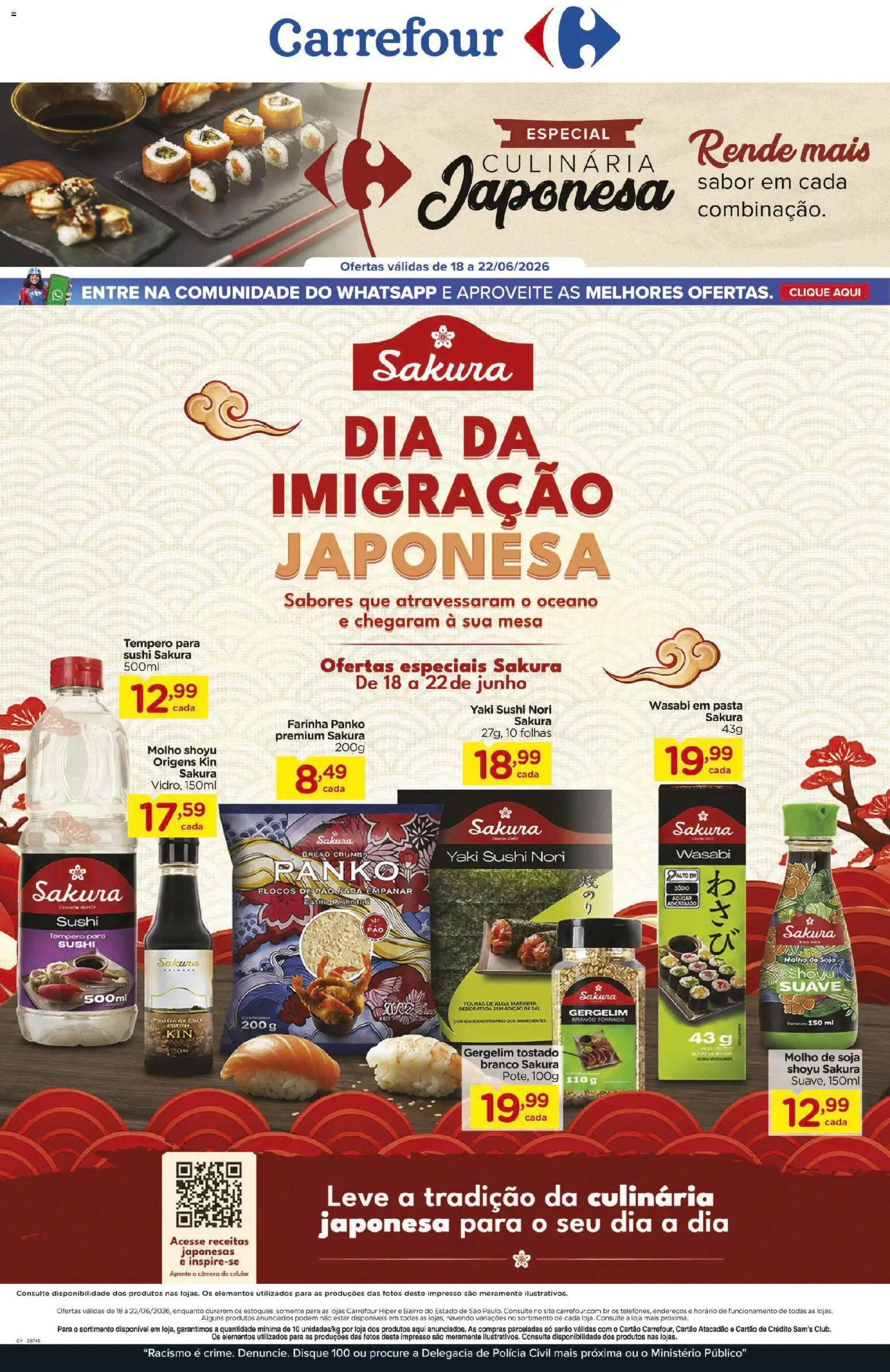 Pré-Visualização do folheto "Carrefour ofertas Japonesa" da loja Carrefour válido a partir de 18/06/2026