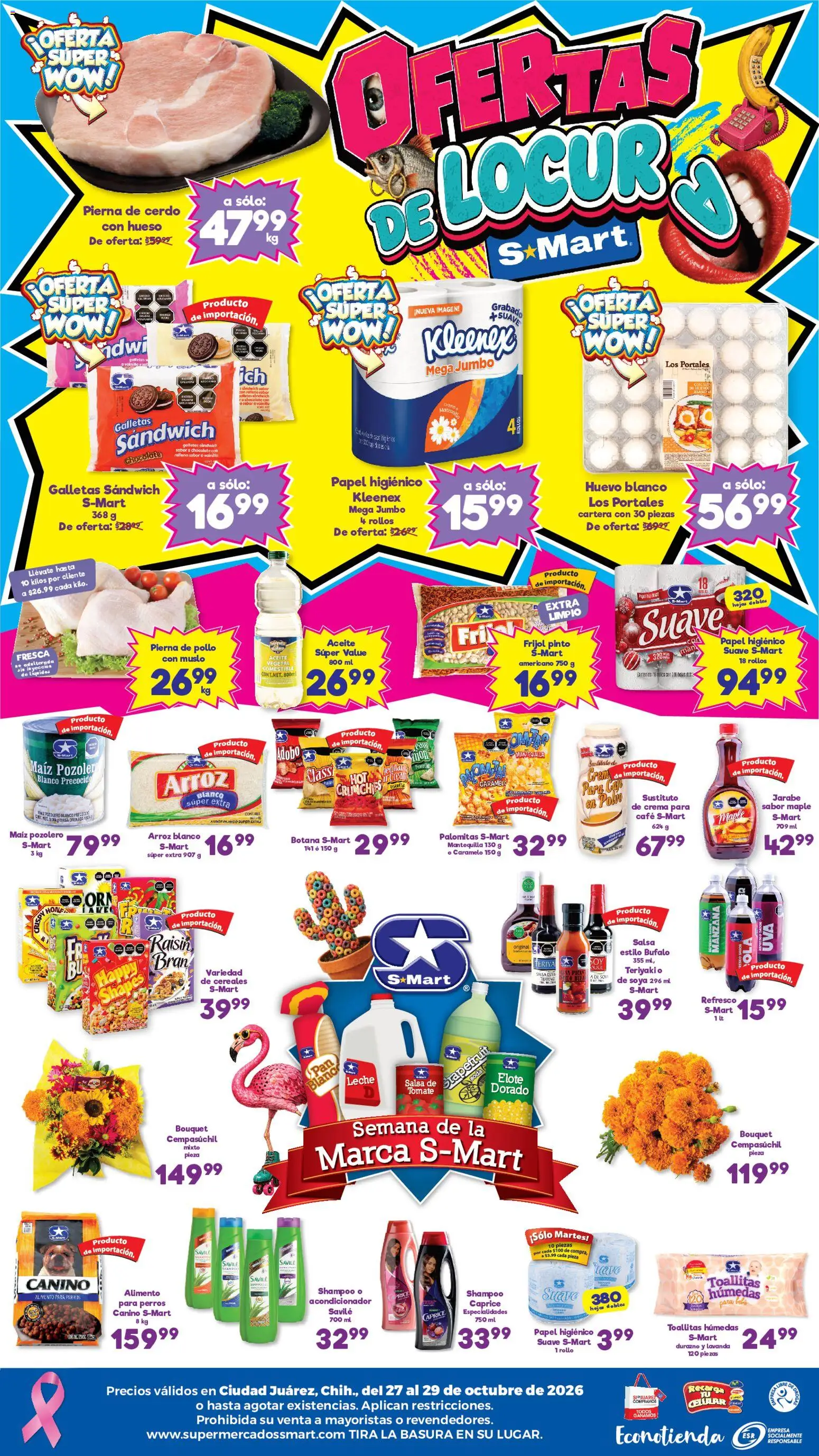 Vista previa las ofertas de la tienda S-Mart - S-Mart folleto Juárez desde el 27/10/2026 