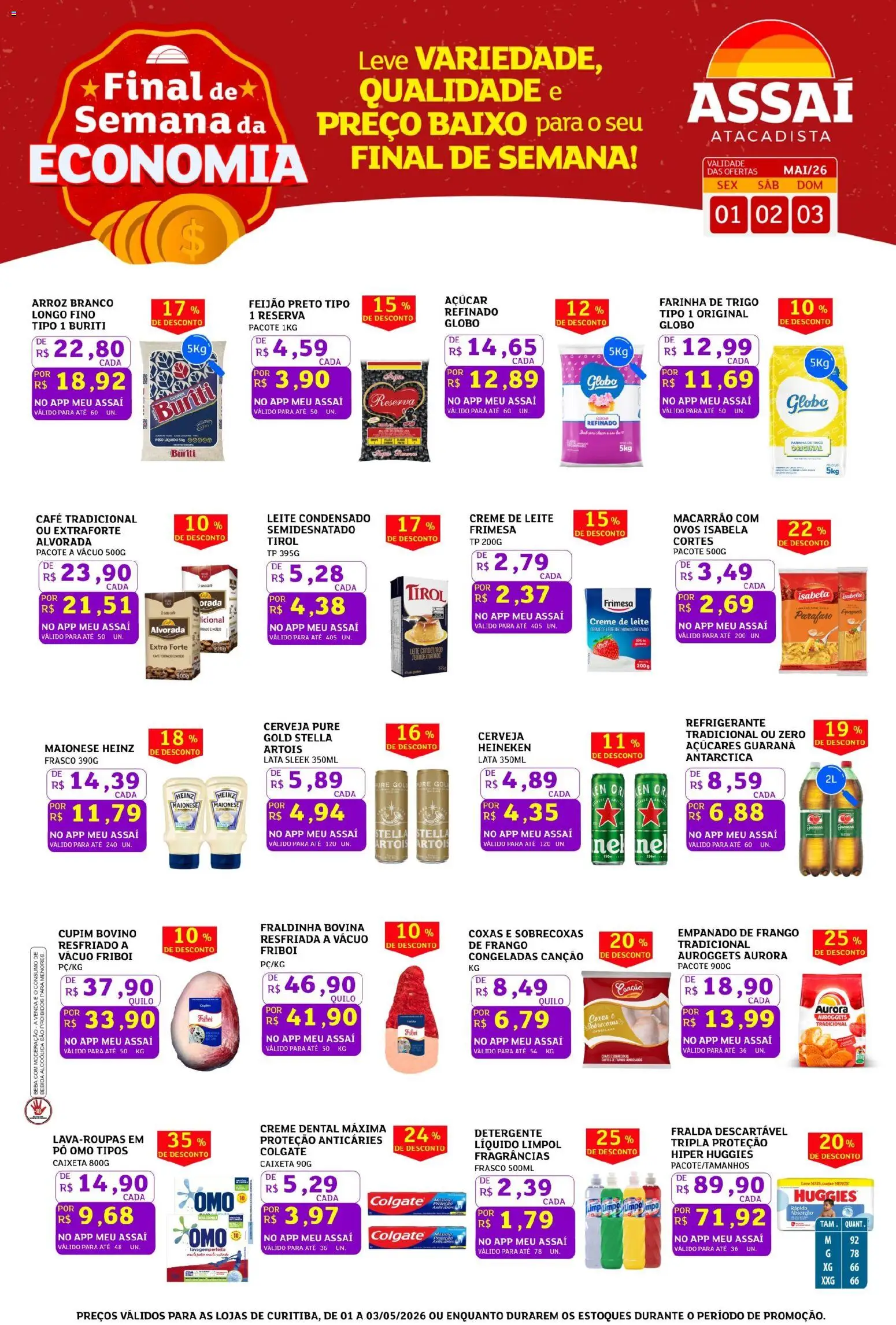 Pré-Visualização do folheto "Assaí Atacadista ofertas - PR" da loja Assaí Atacadista válido a partir de 01/05/2026