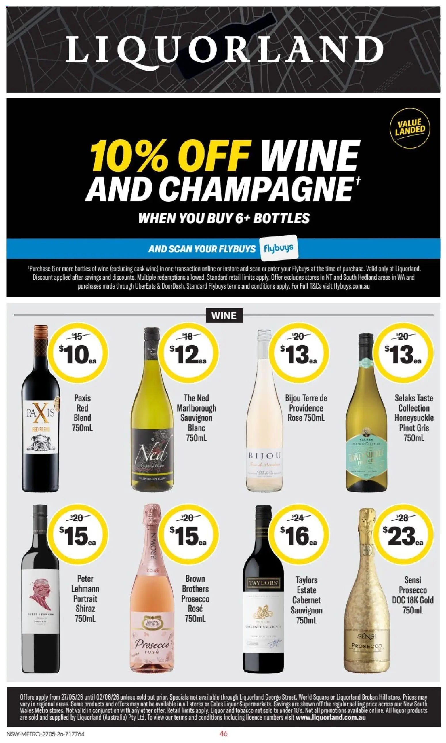 Preview of catalogue Liquorland catalogue NSW from shop Liquorland valid 27/05/2026 - Champagne, Wine, Prosecco