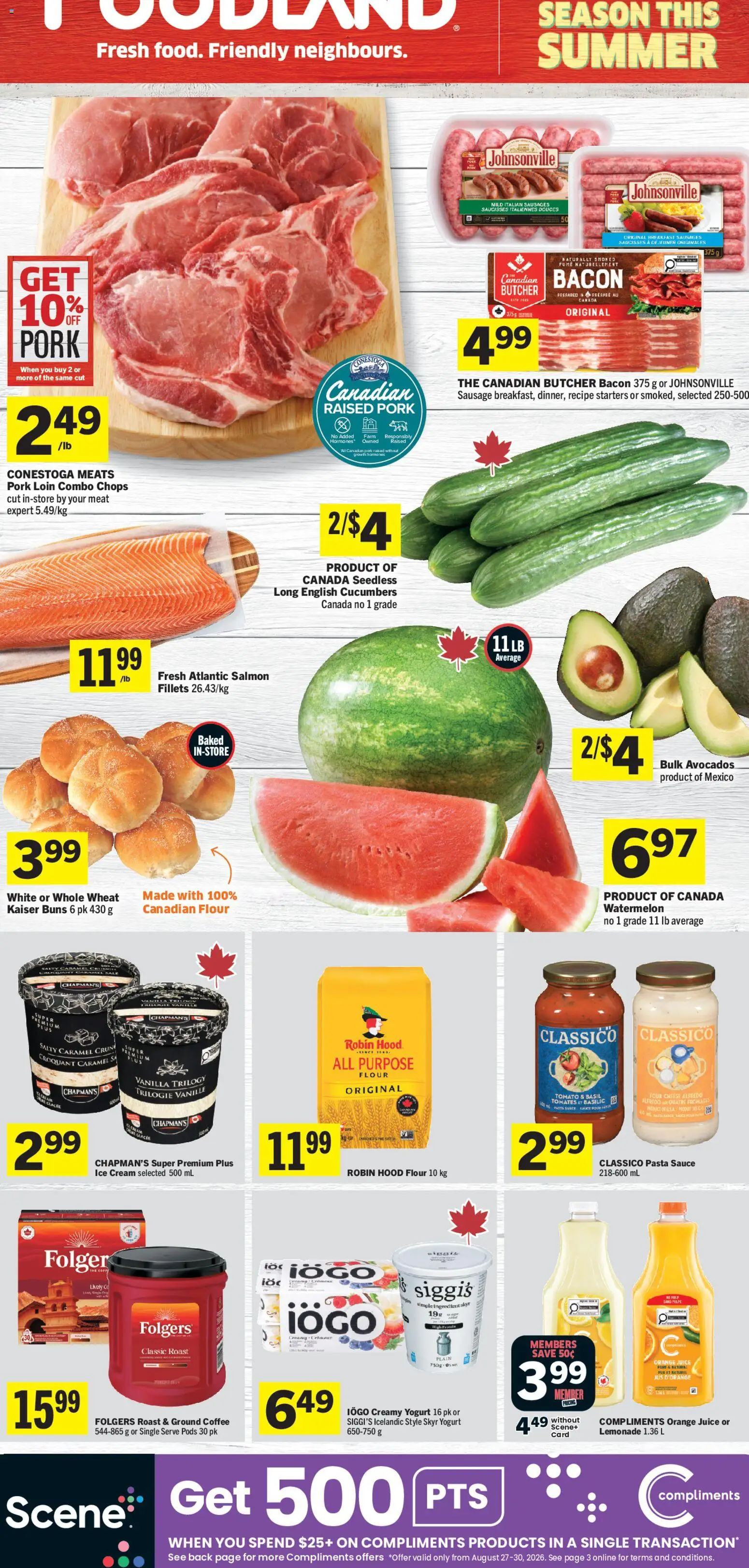 Preview of leaflet Foodland weekly flyer / circulaire from shop Foodland is valid from Aug 27, 2026