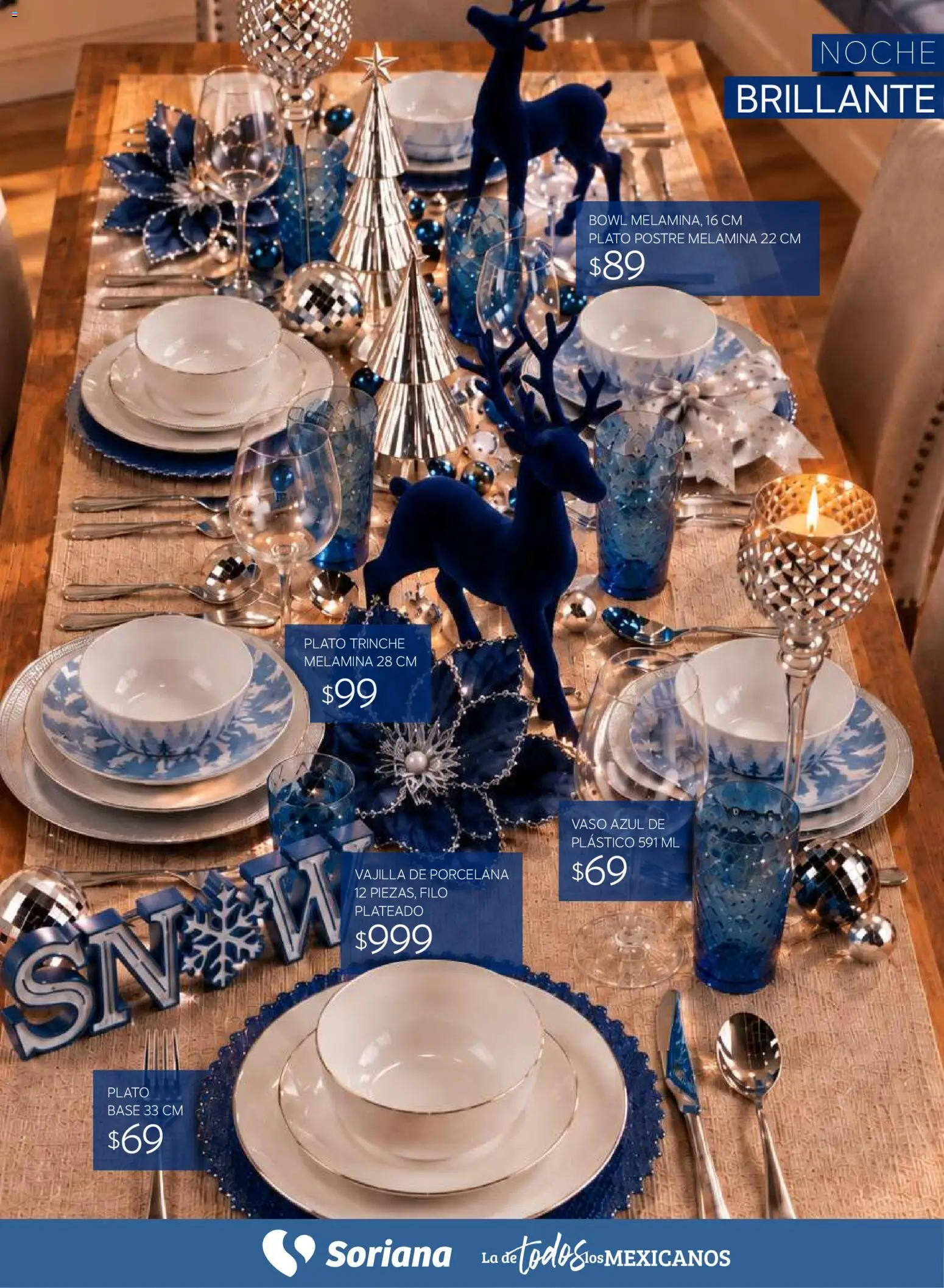 Vista previa las ofertas de la tienda Soriana - Soriana Híper - Decoracion Navideña desde el 30/09/2026 - Vajilla, Bowl, Postre