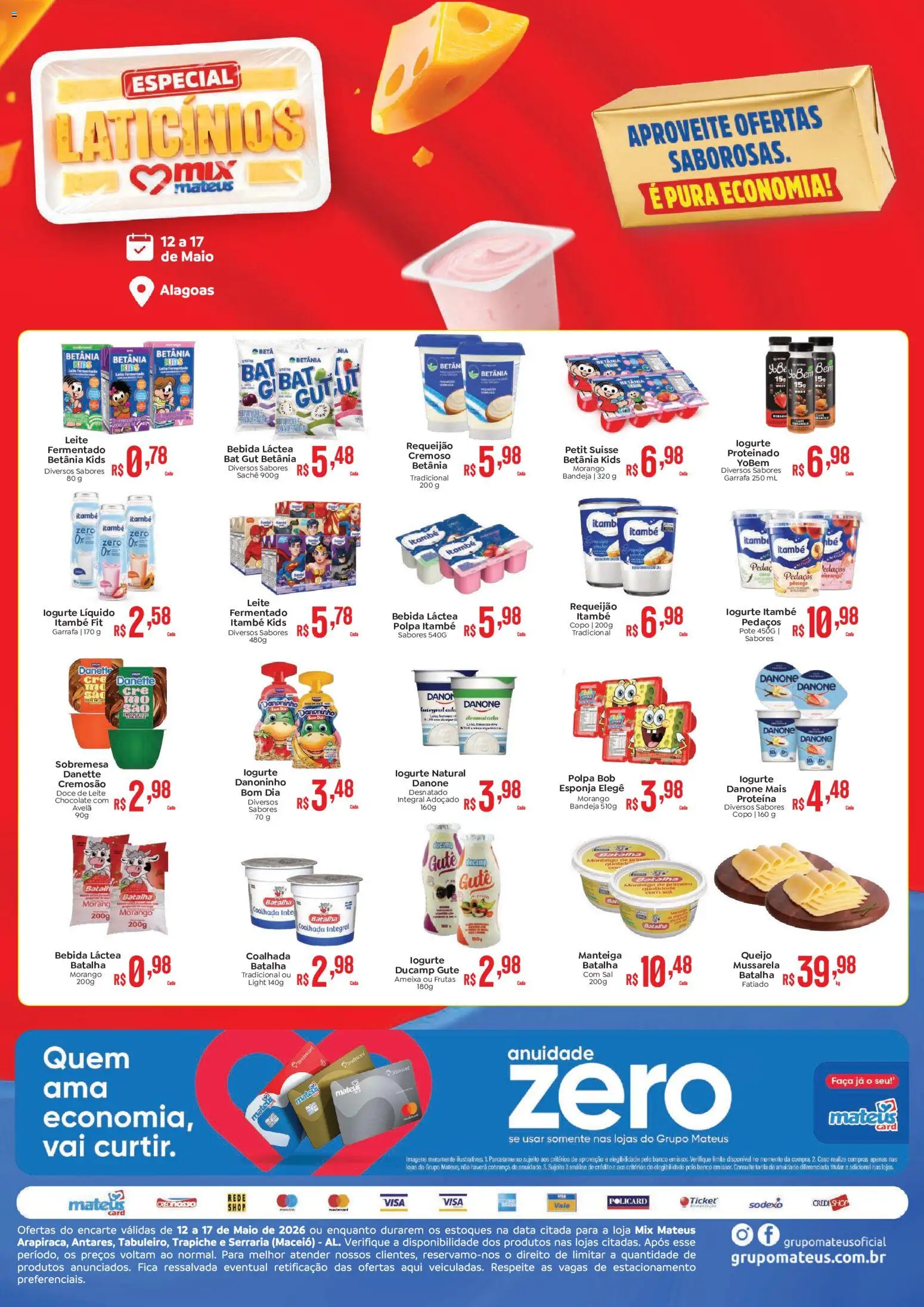 Pré-Visualização do folheto "Mateus ofertas Lácteos" da loja Mateus válido a partir de 12/05/2026