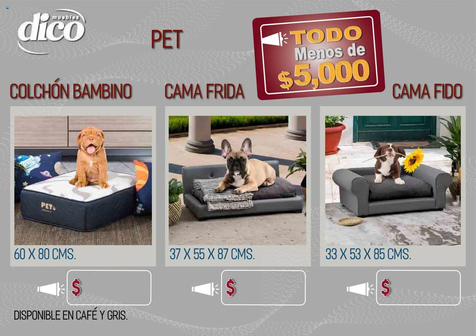 Vista previa las ofertas de la tienda Muebles Dico - Muebles Dico catálogo Todo menos de 5000 Pacifico desde el 09/04/2026 